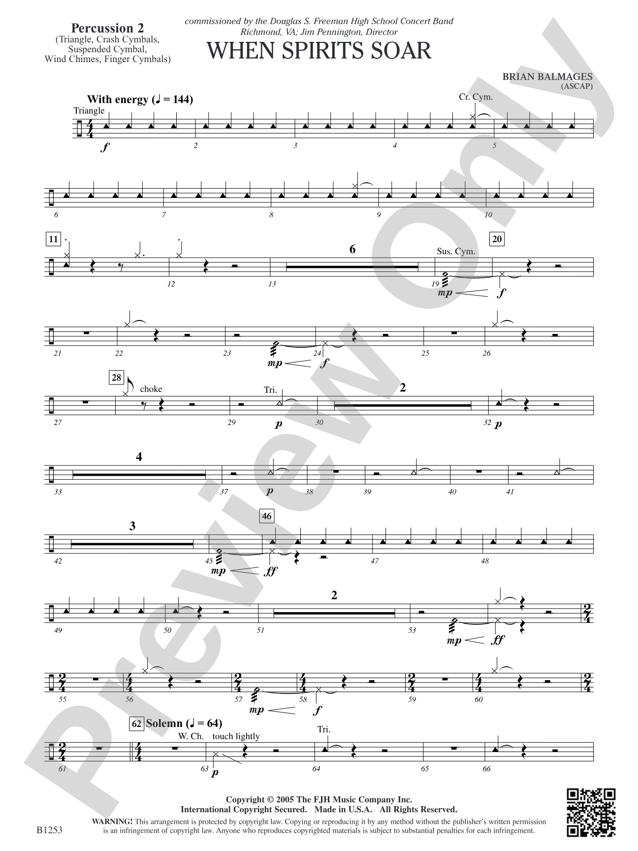 When Spirits Soar: Percussion 2