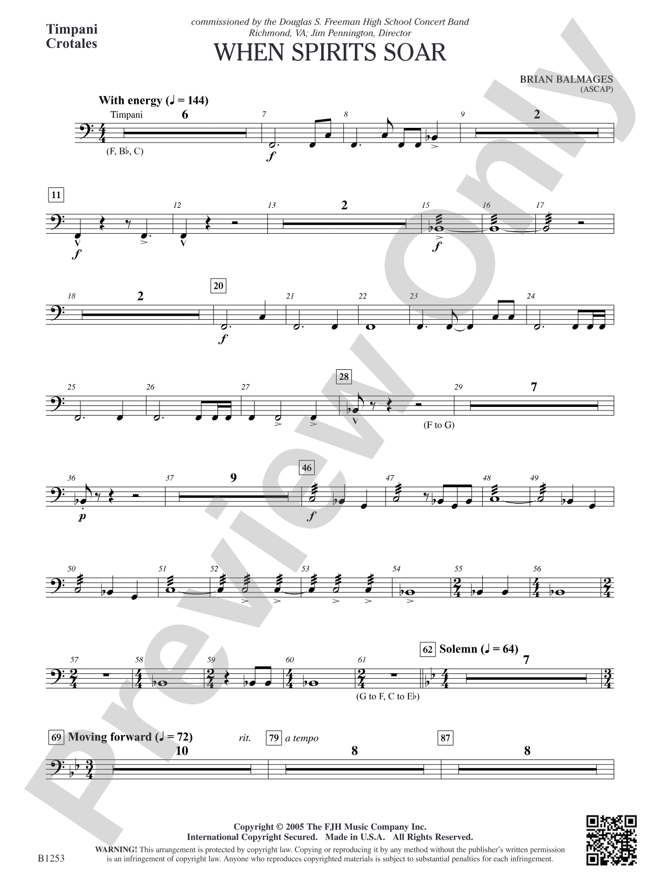 When Spirits Soar: Timpani/Crotales