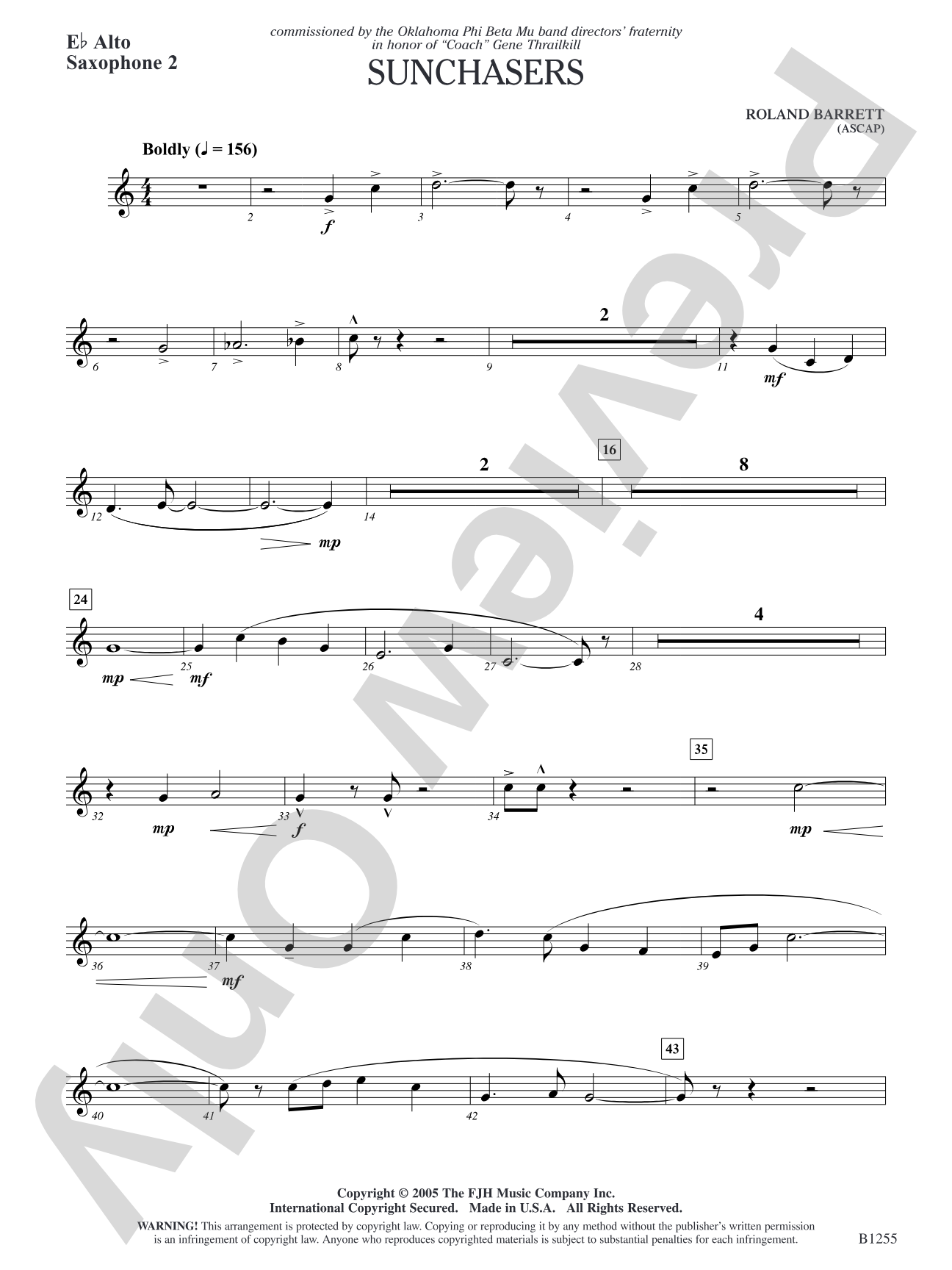 Sunchasers: E-flat Alto Saxophone 2