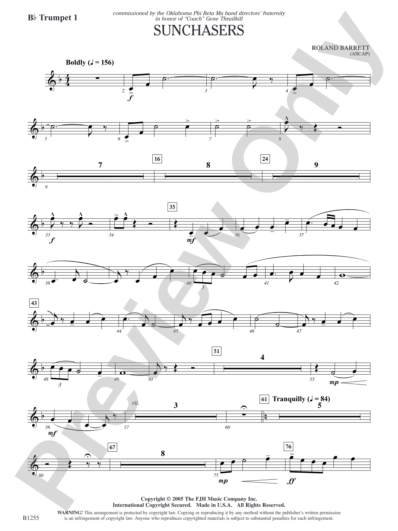 Sunchasers: B-flat Trumpet 1