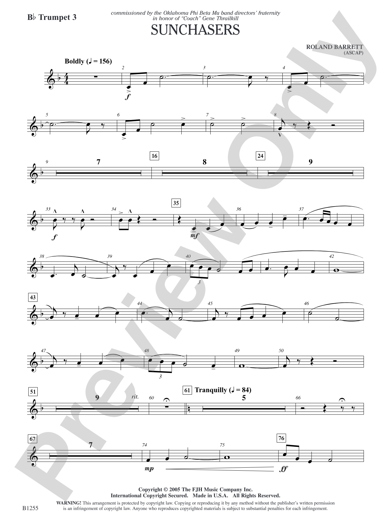 Sunchasers: B-flat Trumpet 3