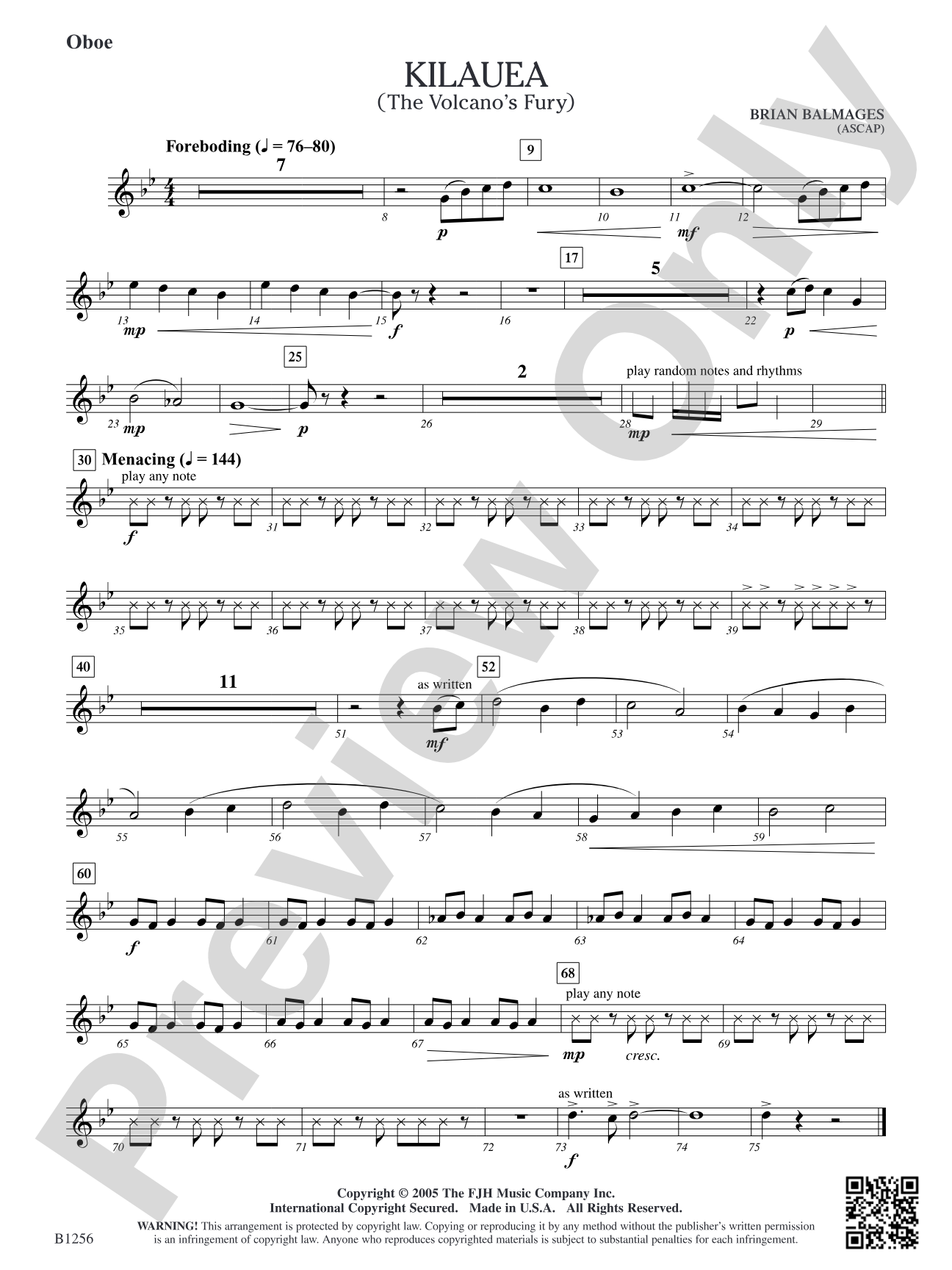 Kilauea (The Volcano's Fury): Oboe