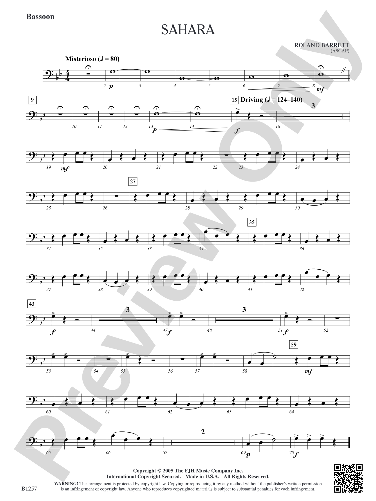 Sahara: Bassoon