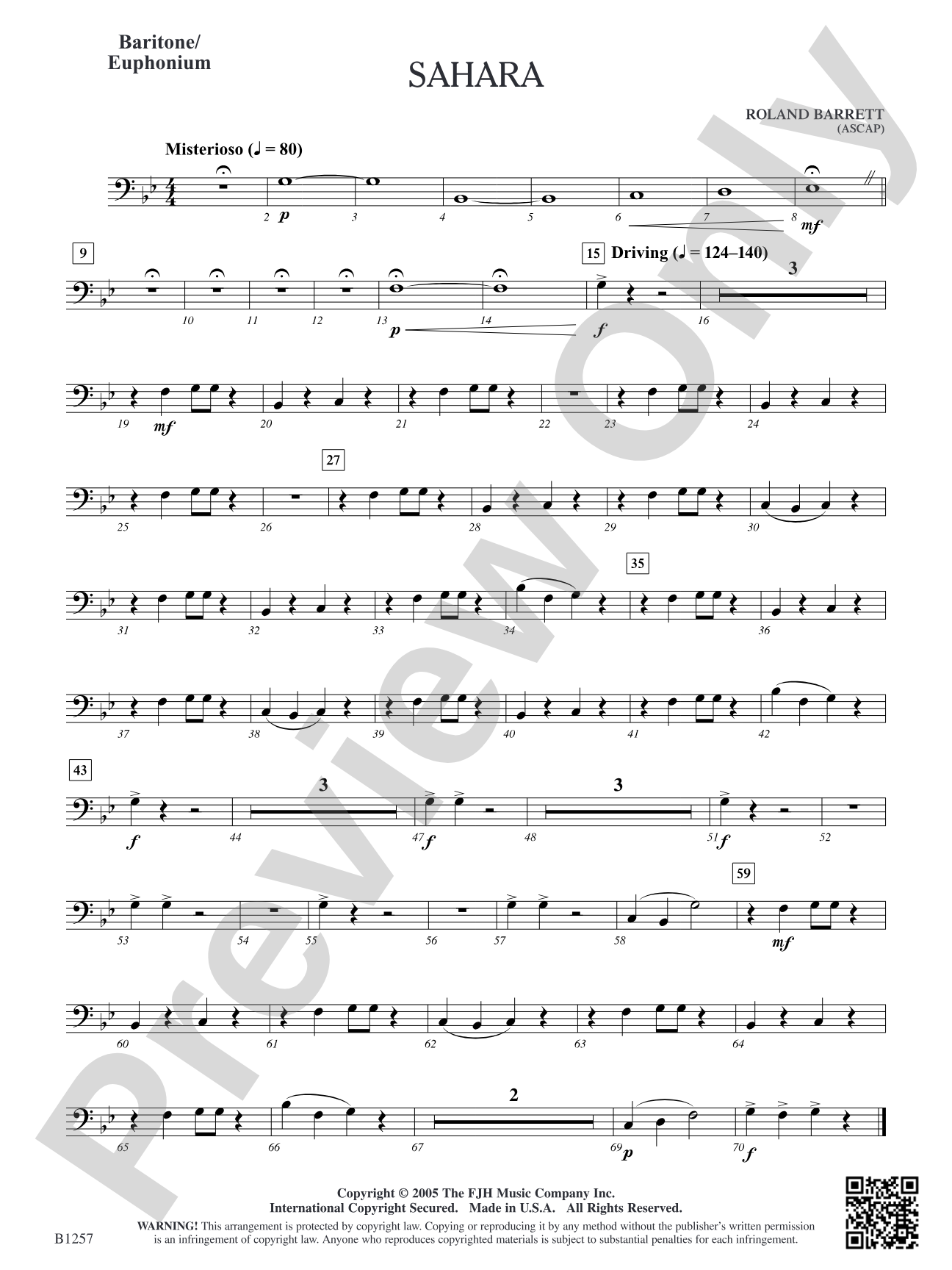 Sahara: Baritone/Euphonium