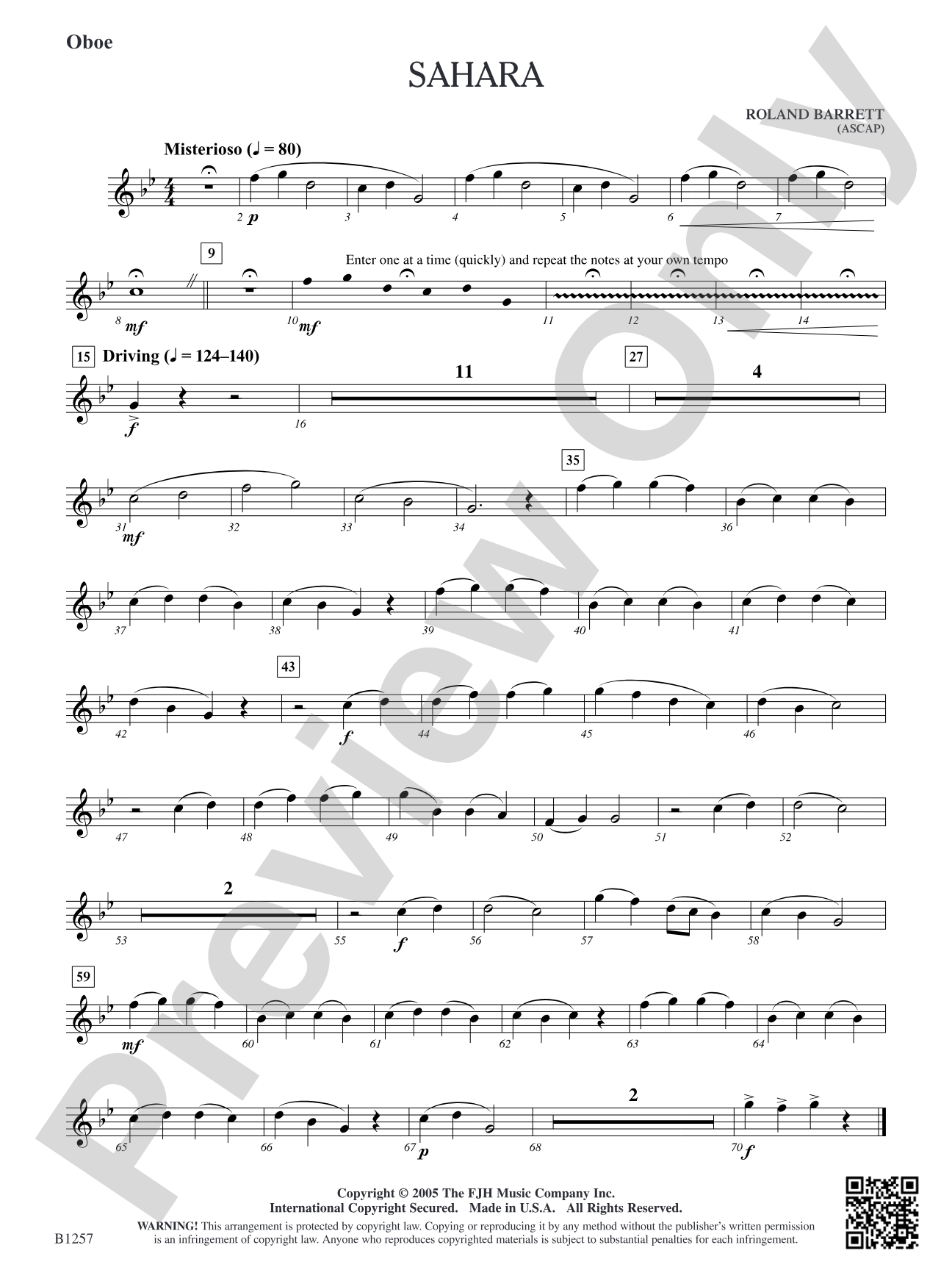 Sahara: Oboe