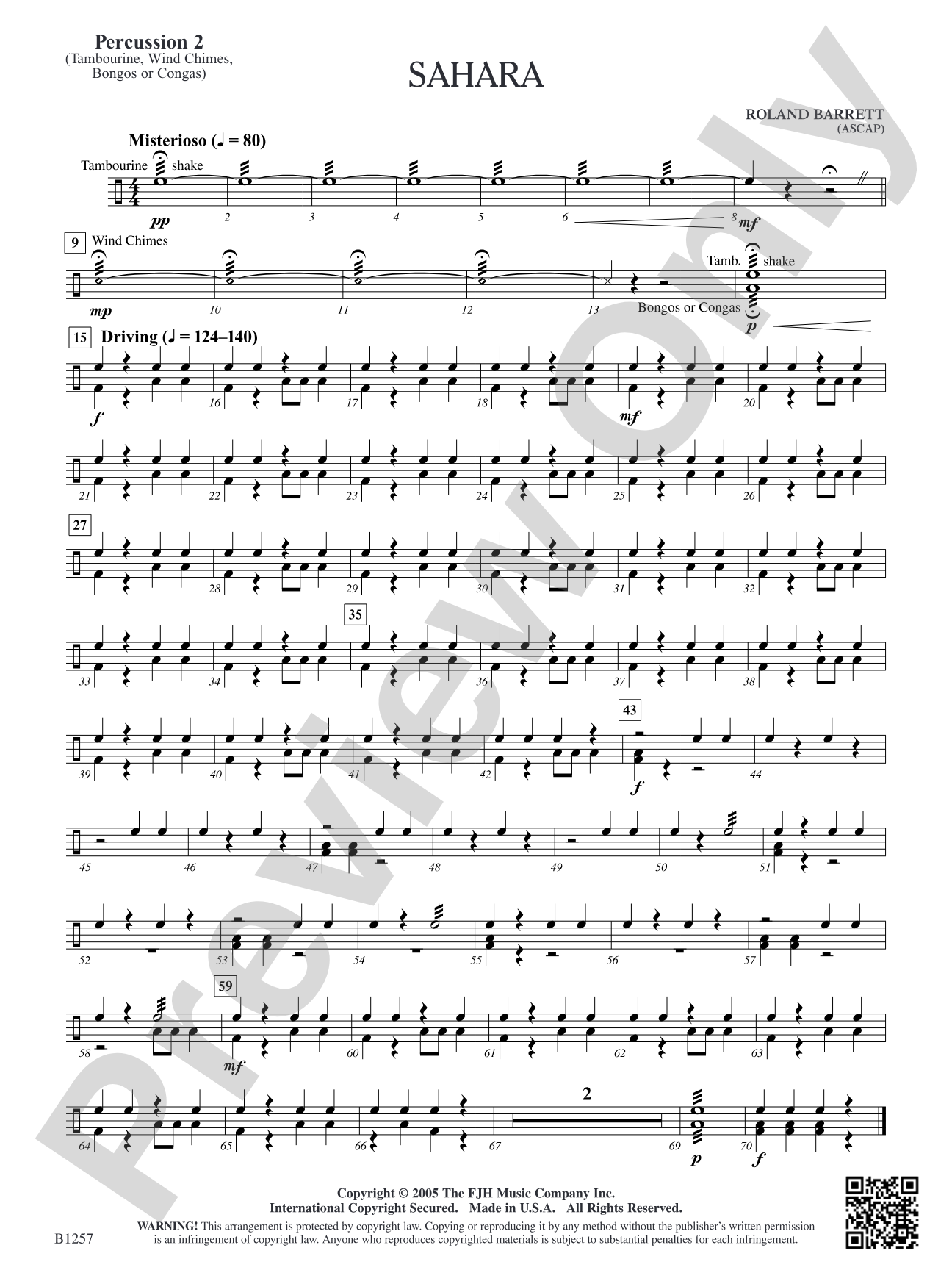 Sahara: Percussion 2