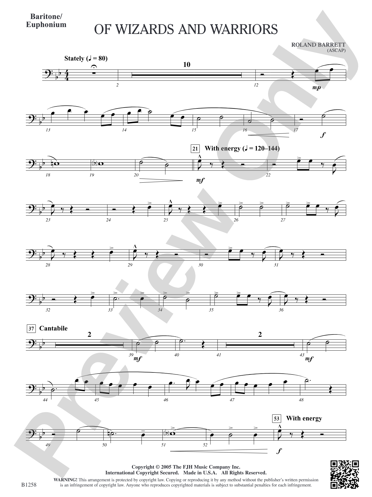 Of Wizards and Warriors: Baritone/Euphonium