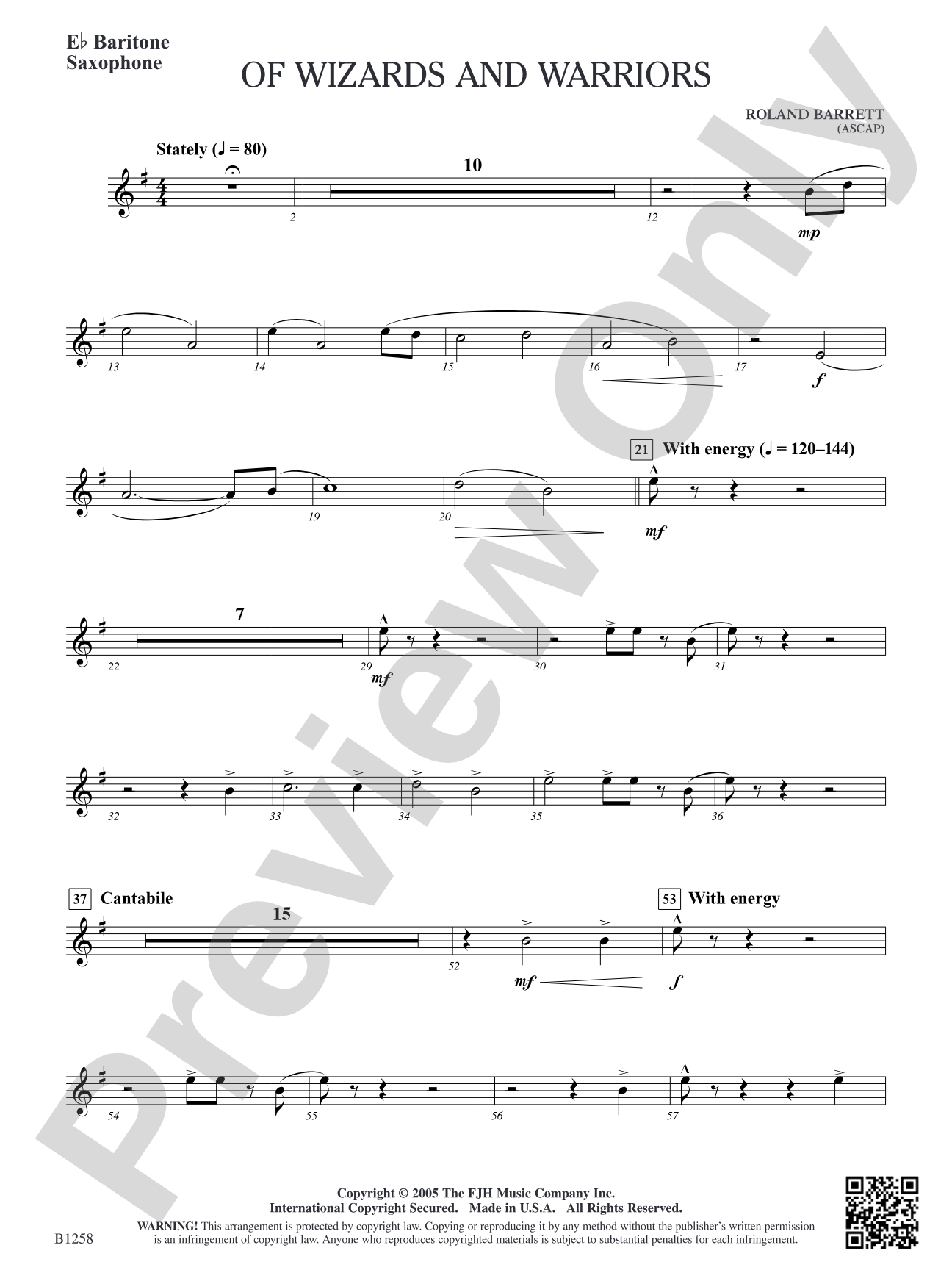 Of Wizards and Warriors: E-flat Baritone Saxophone