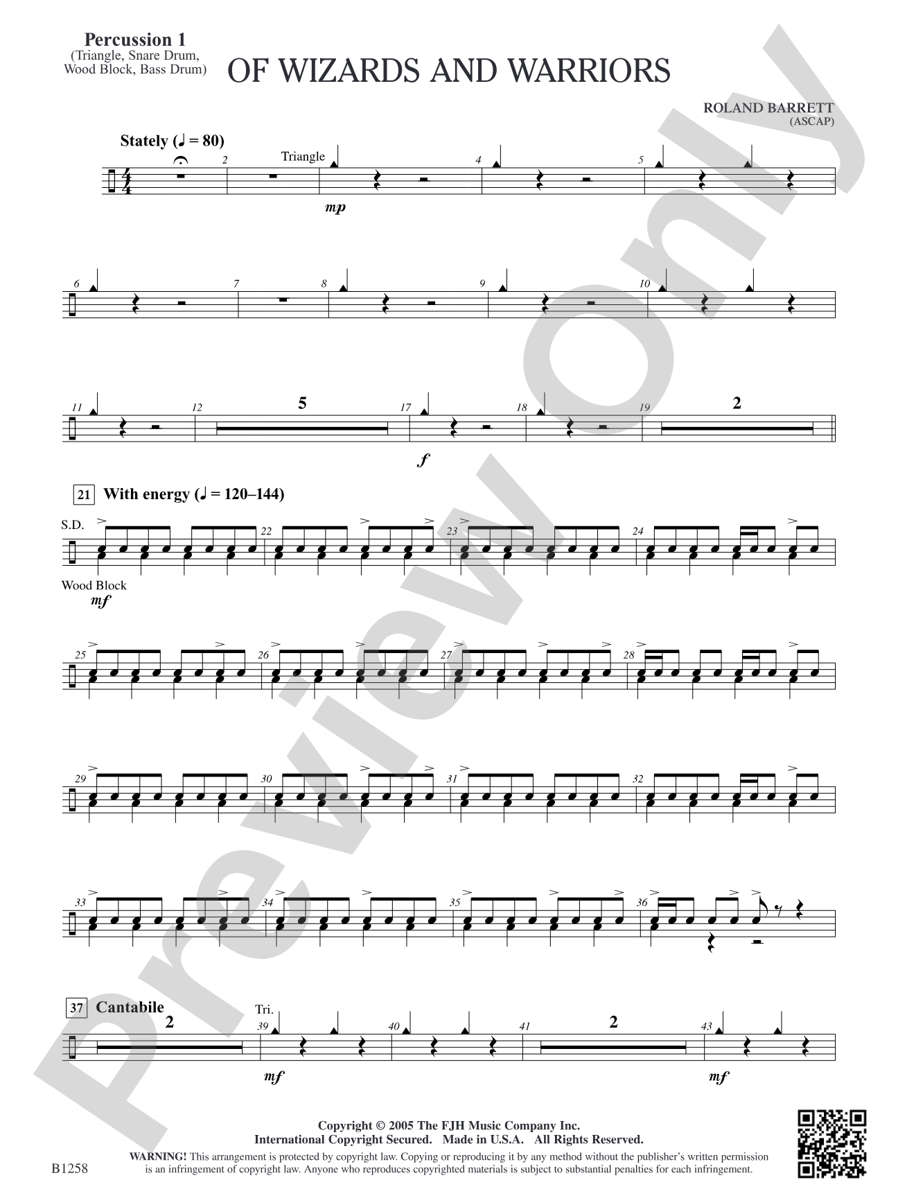 Of Wizards and Warriors: Percussion 1