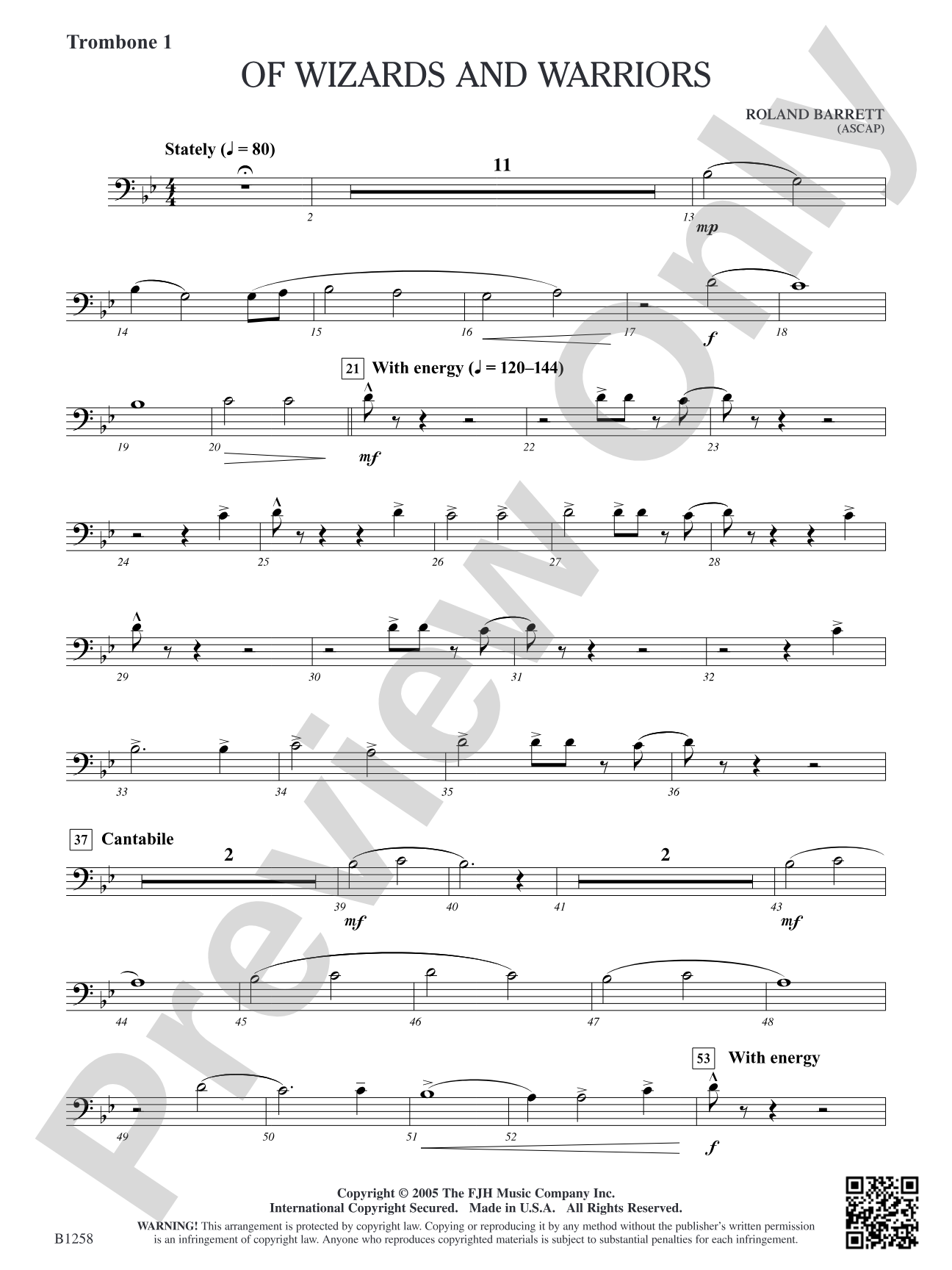 Of Wizards and Warriors: Trombone 1