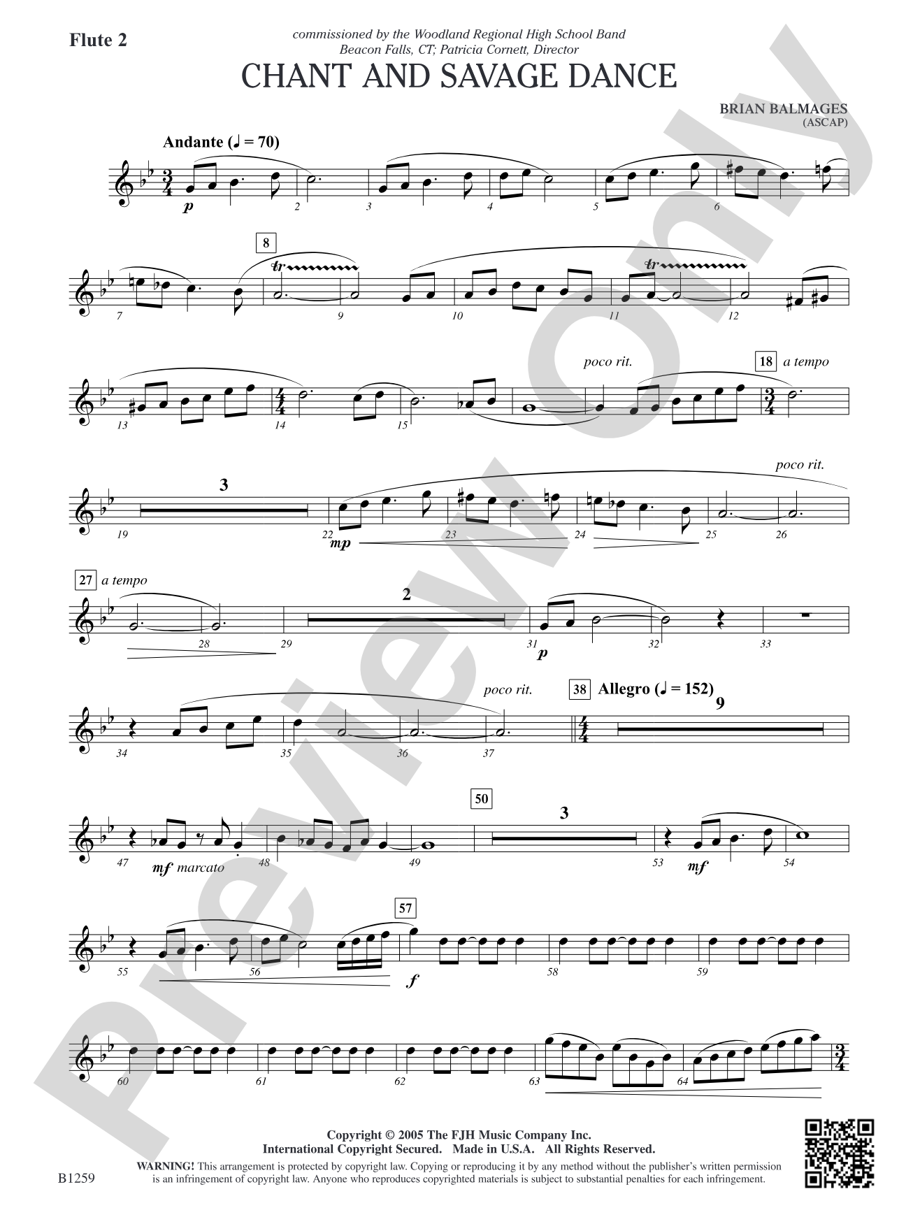 Chant and Savage Dance: Flute 2