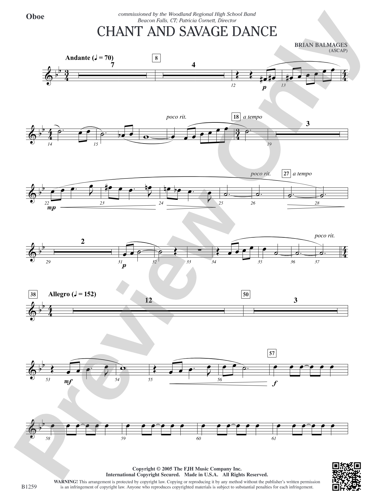 Chant and Savage Dance: Oboe