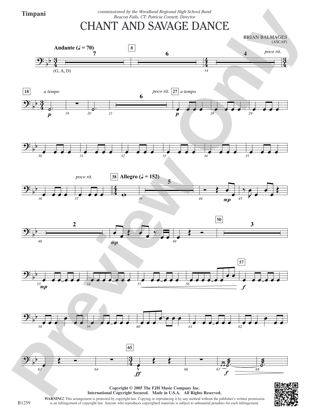 Chant and Savage Dance: Timpani