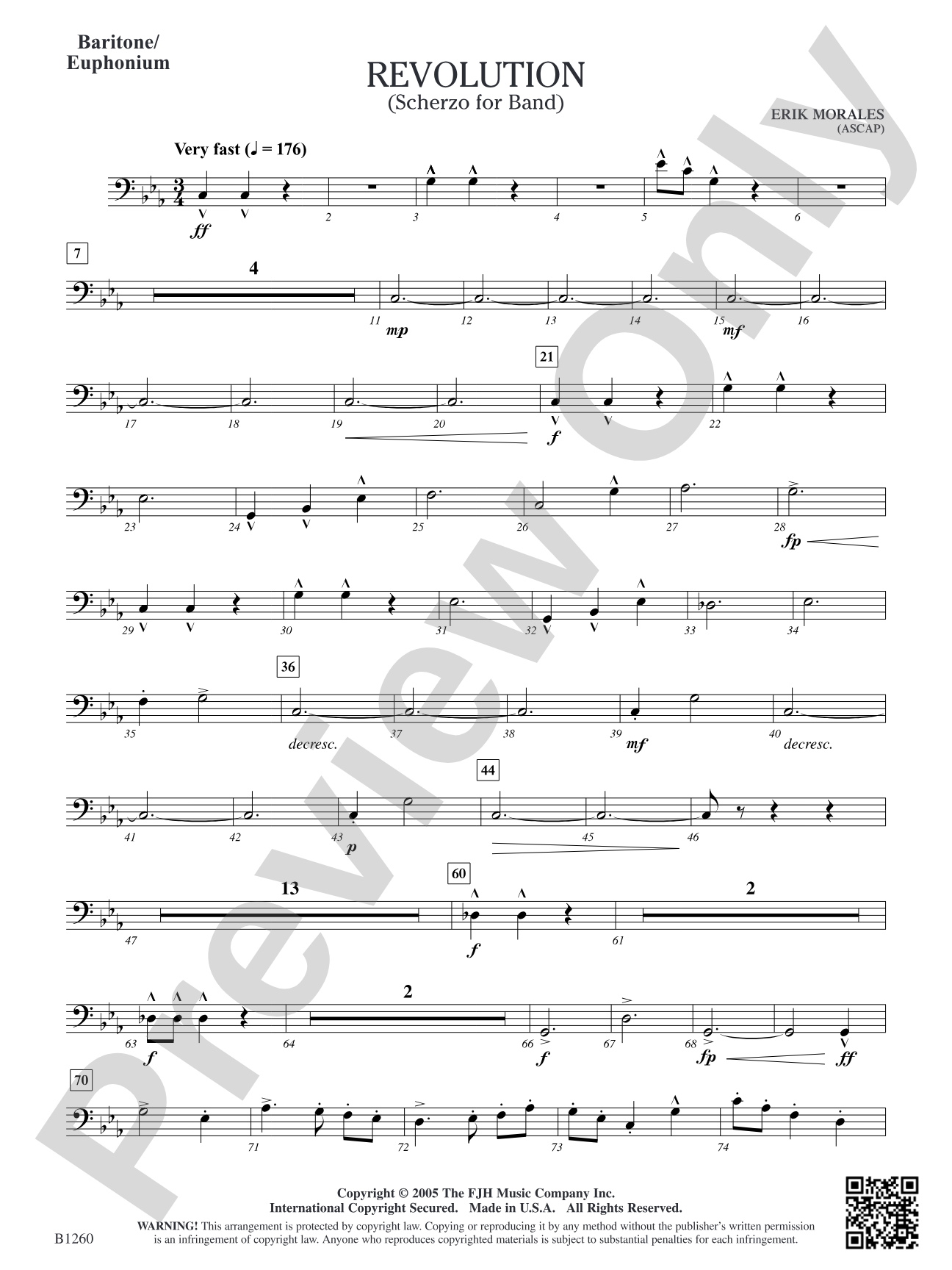 Revolution (Scherzo for Band): Baritone/Euphonium