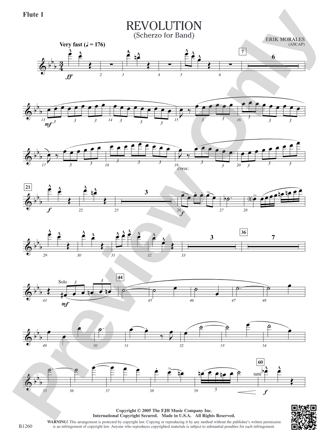 Revolution (Scherzo for Band): Flute 1