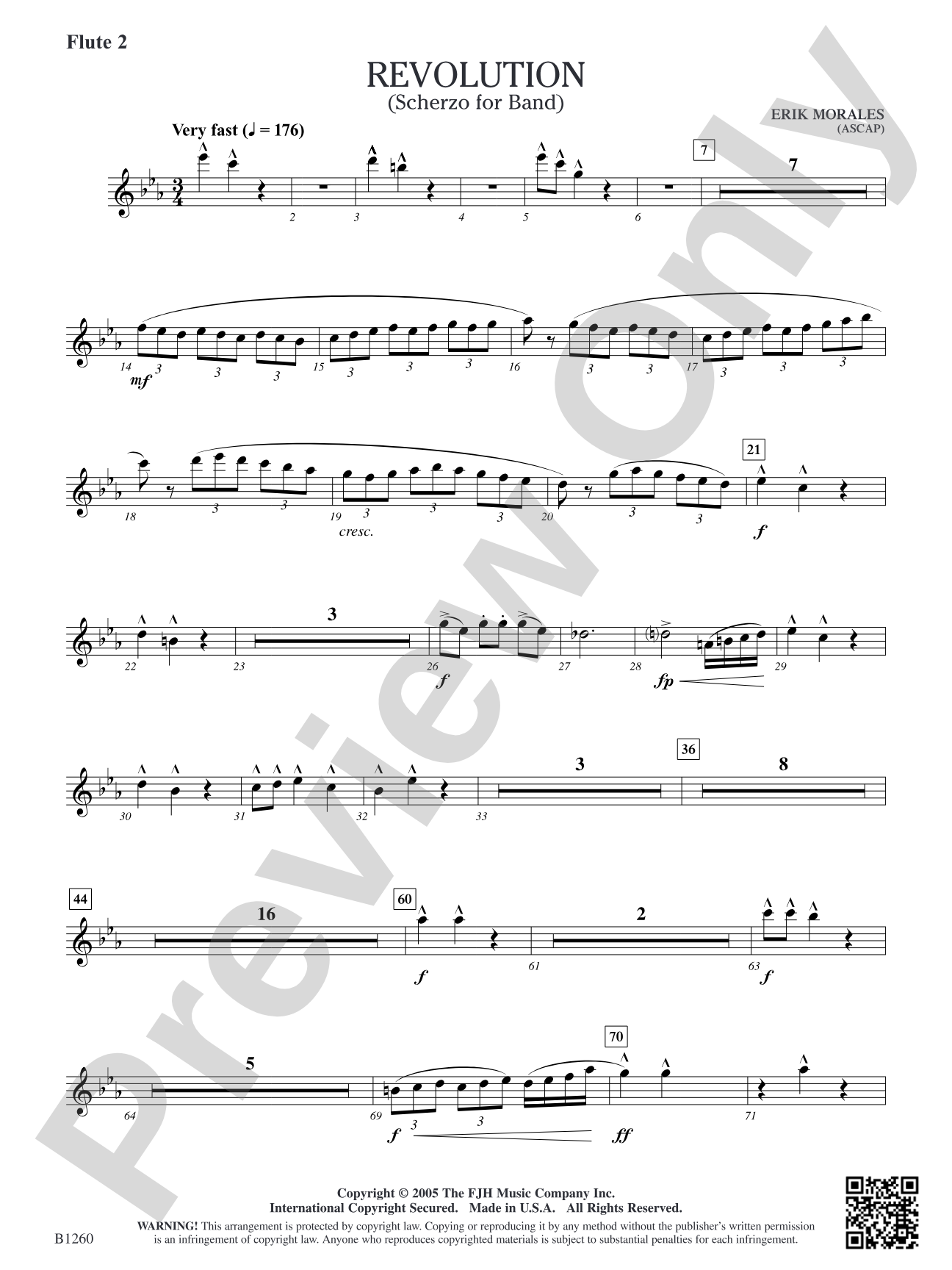 Revolution (Scherzo for Band): Flute 2