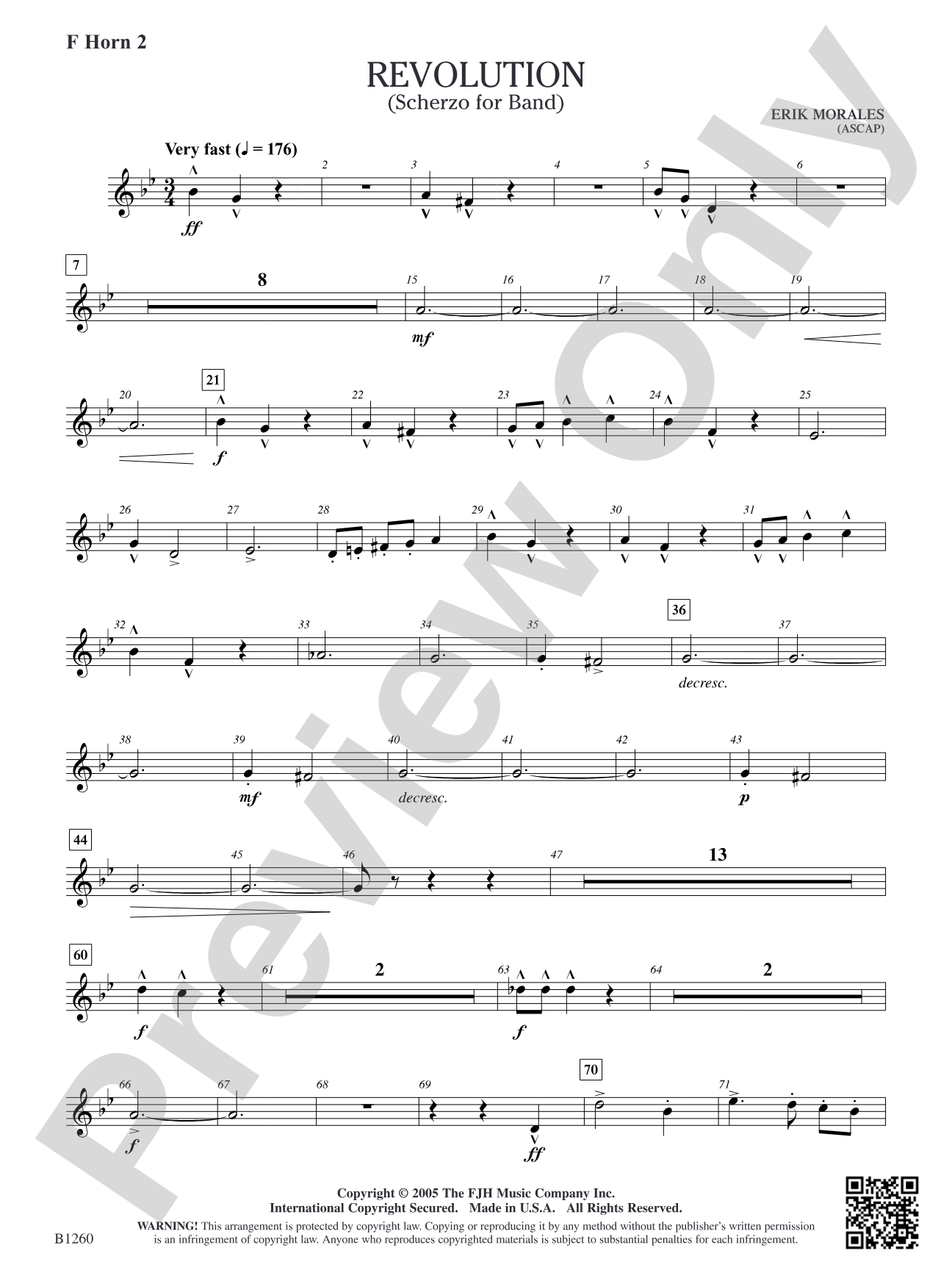 Revolution (Scherzo for Band): F Horn 2