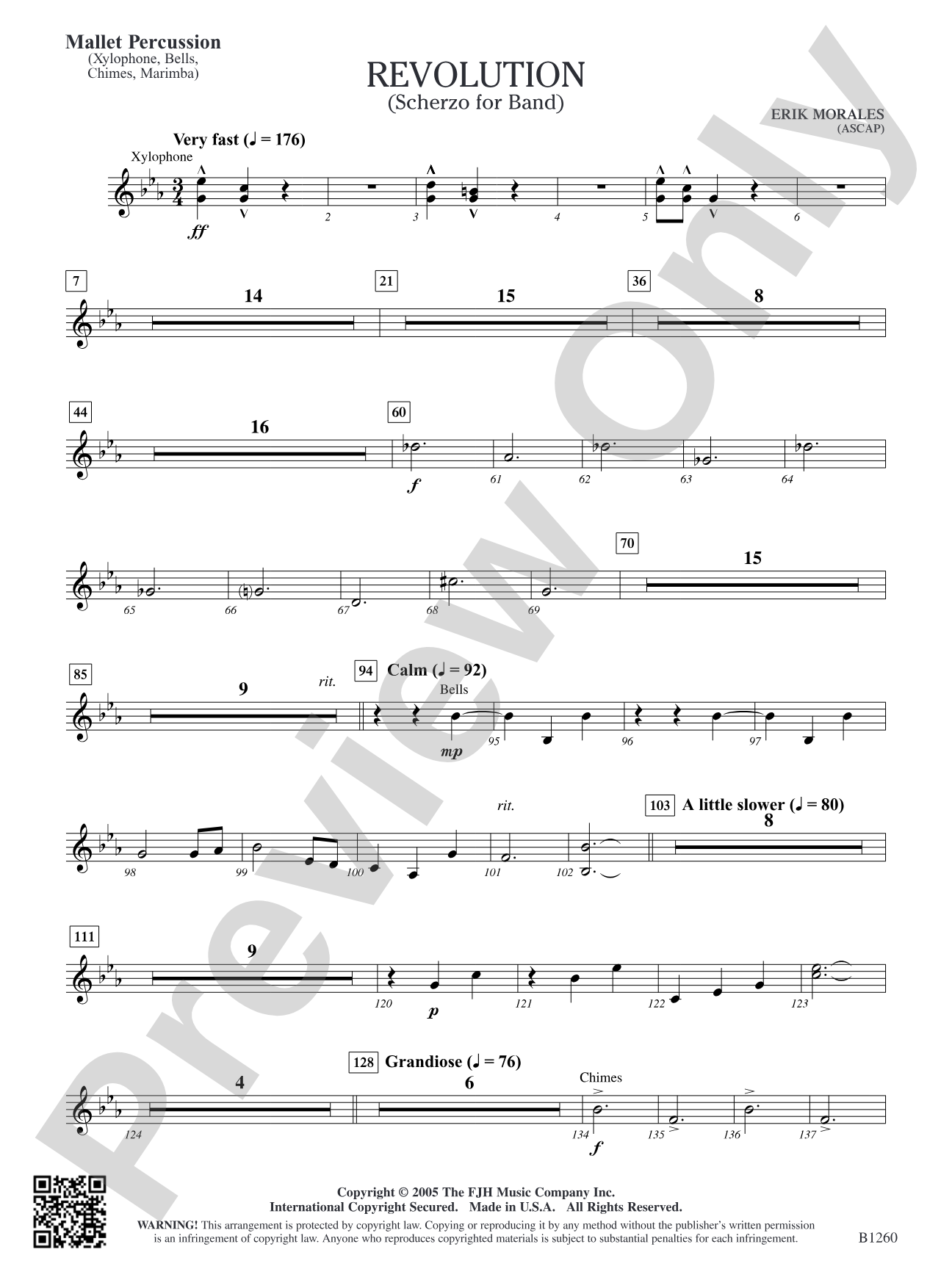 Revolution (Scherzo for Band): Mallet Percussion