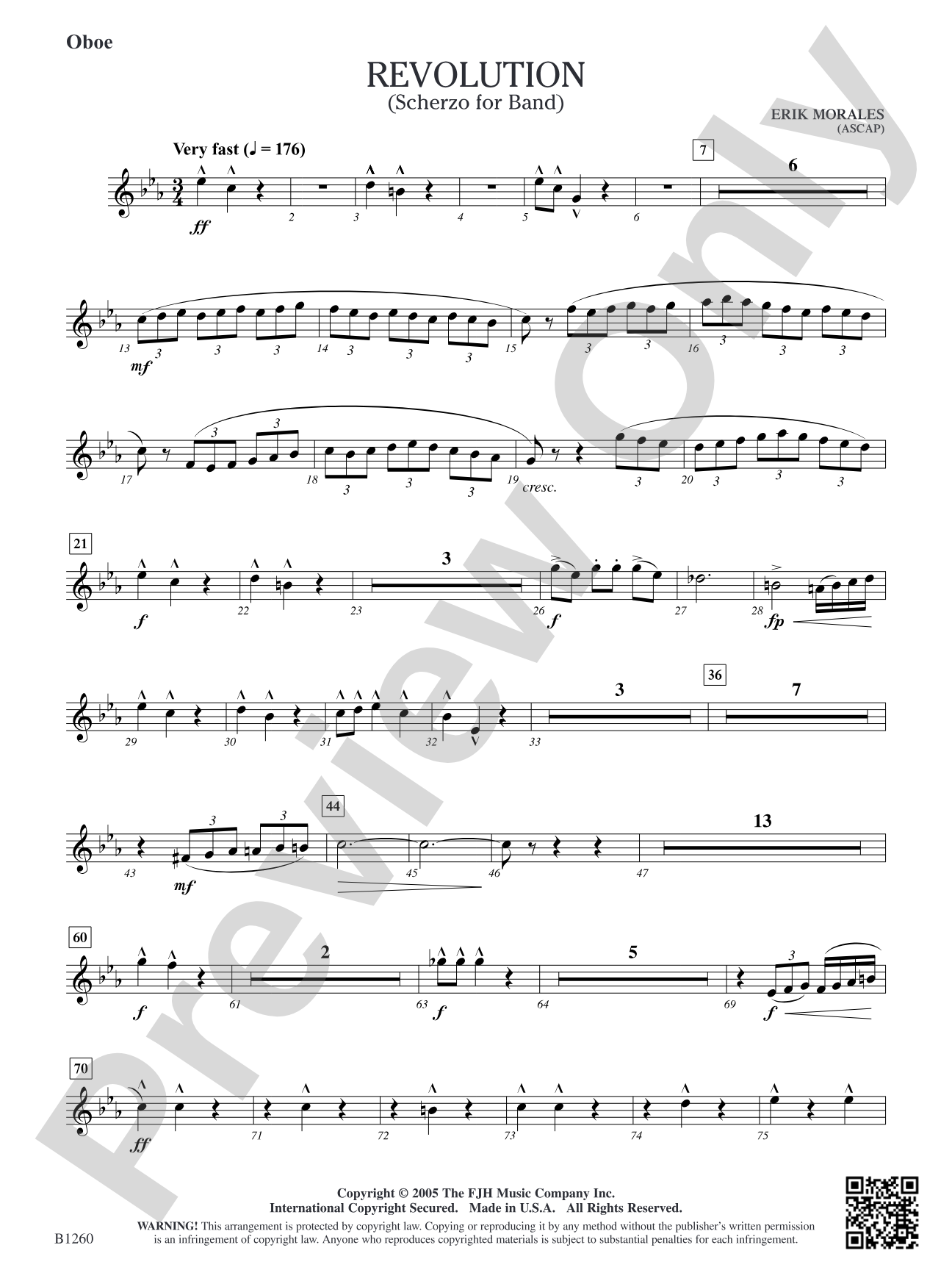 Revolution (Scherzo for Band): Oboe