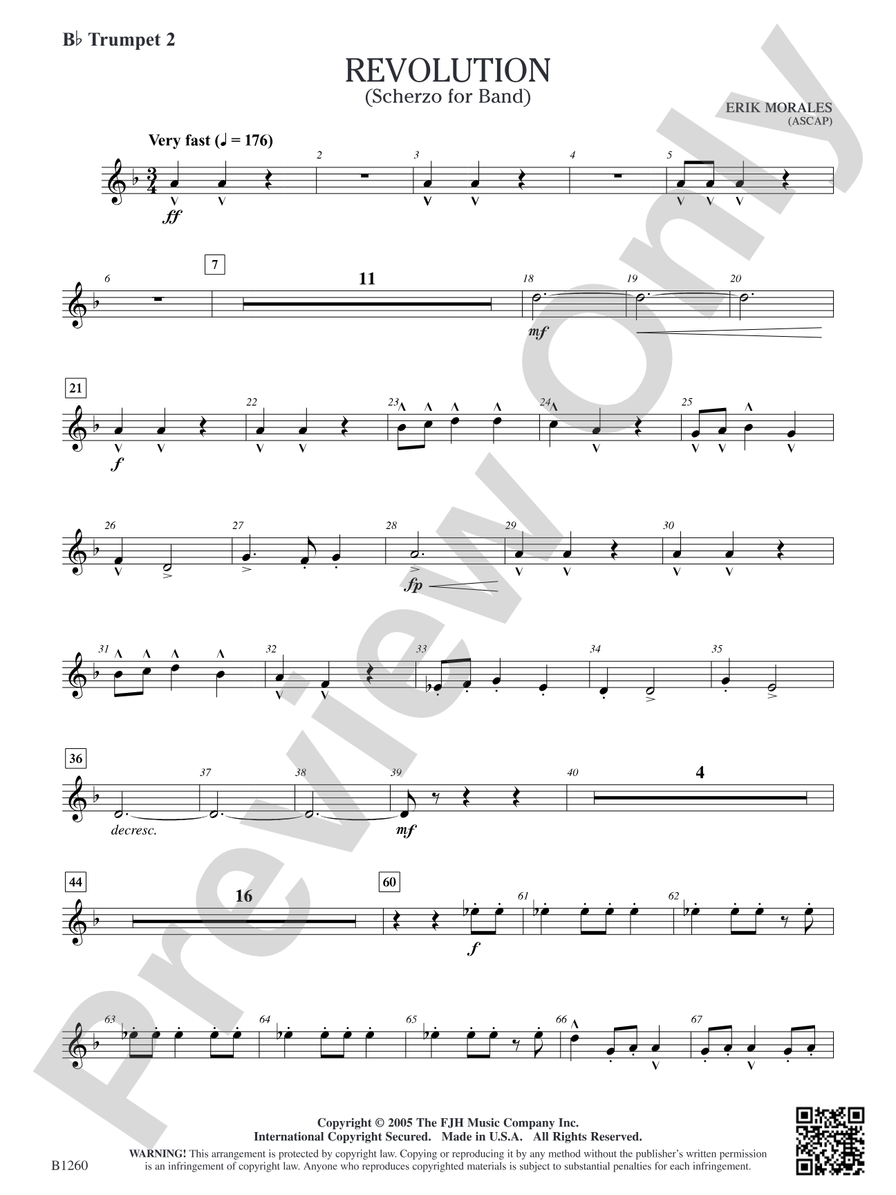 Revolution (Scherzo for Band): B-flat Trumpet 2