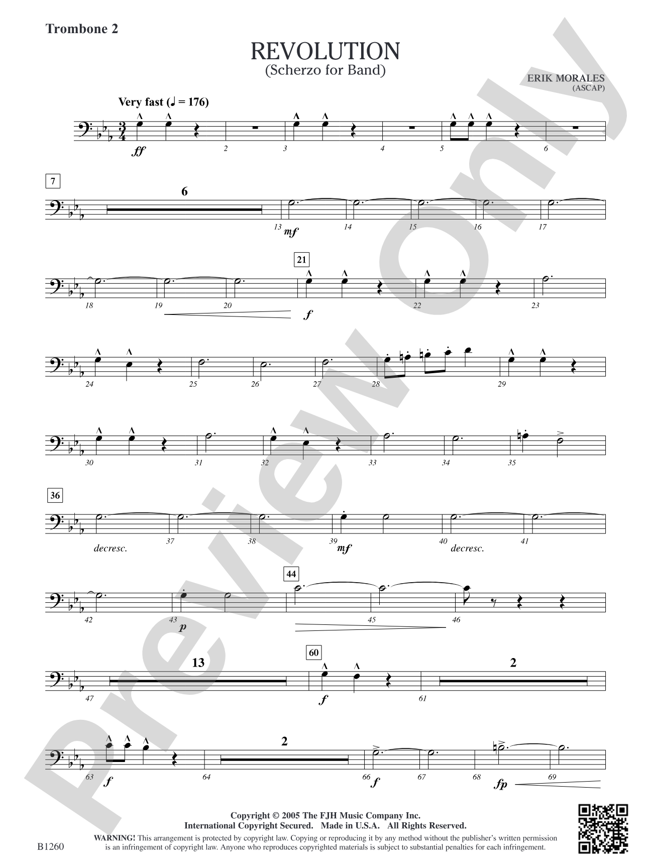 Revolution (Scherzo for Band): Trombone 2