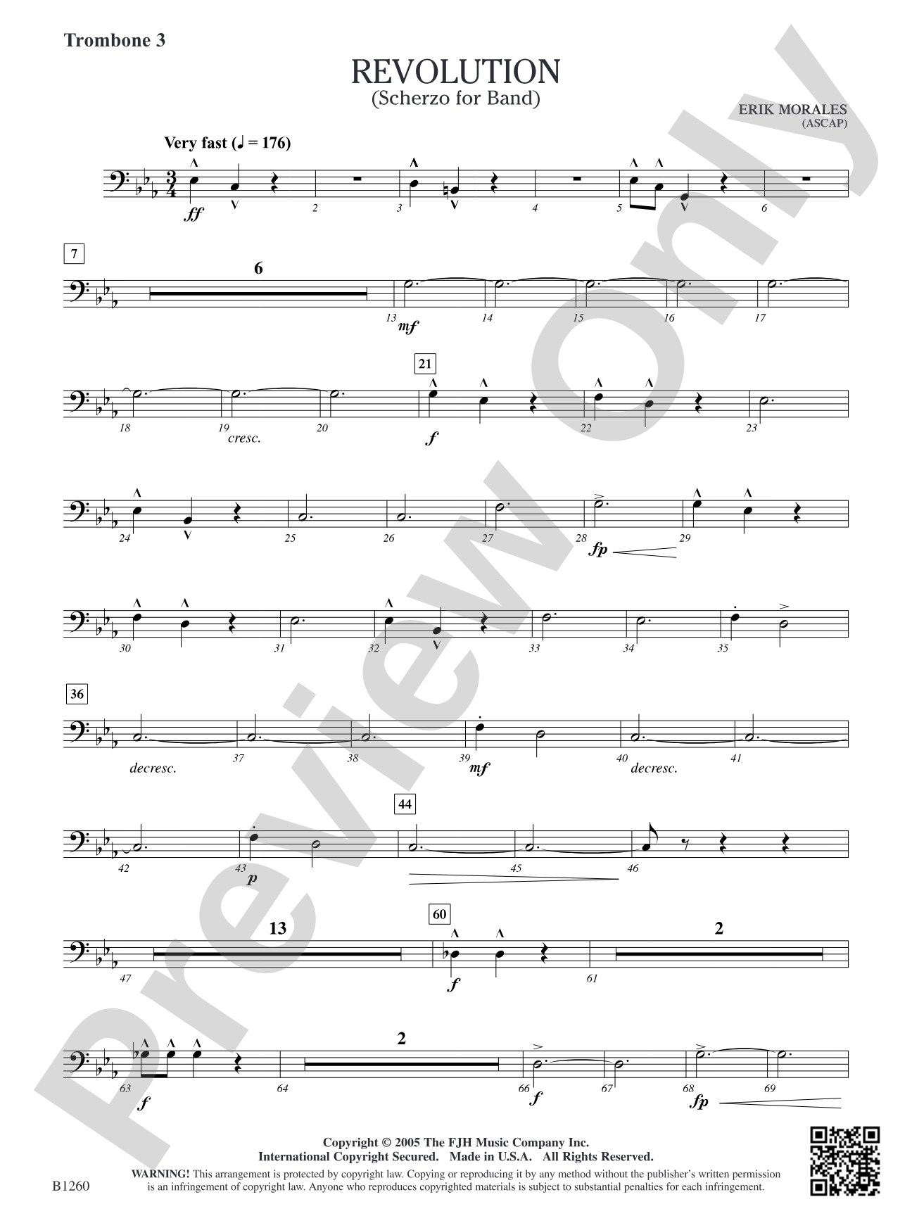 Revolution (Scherzo for Band): Trombone 3