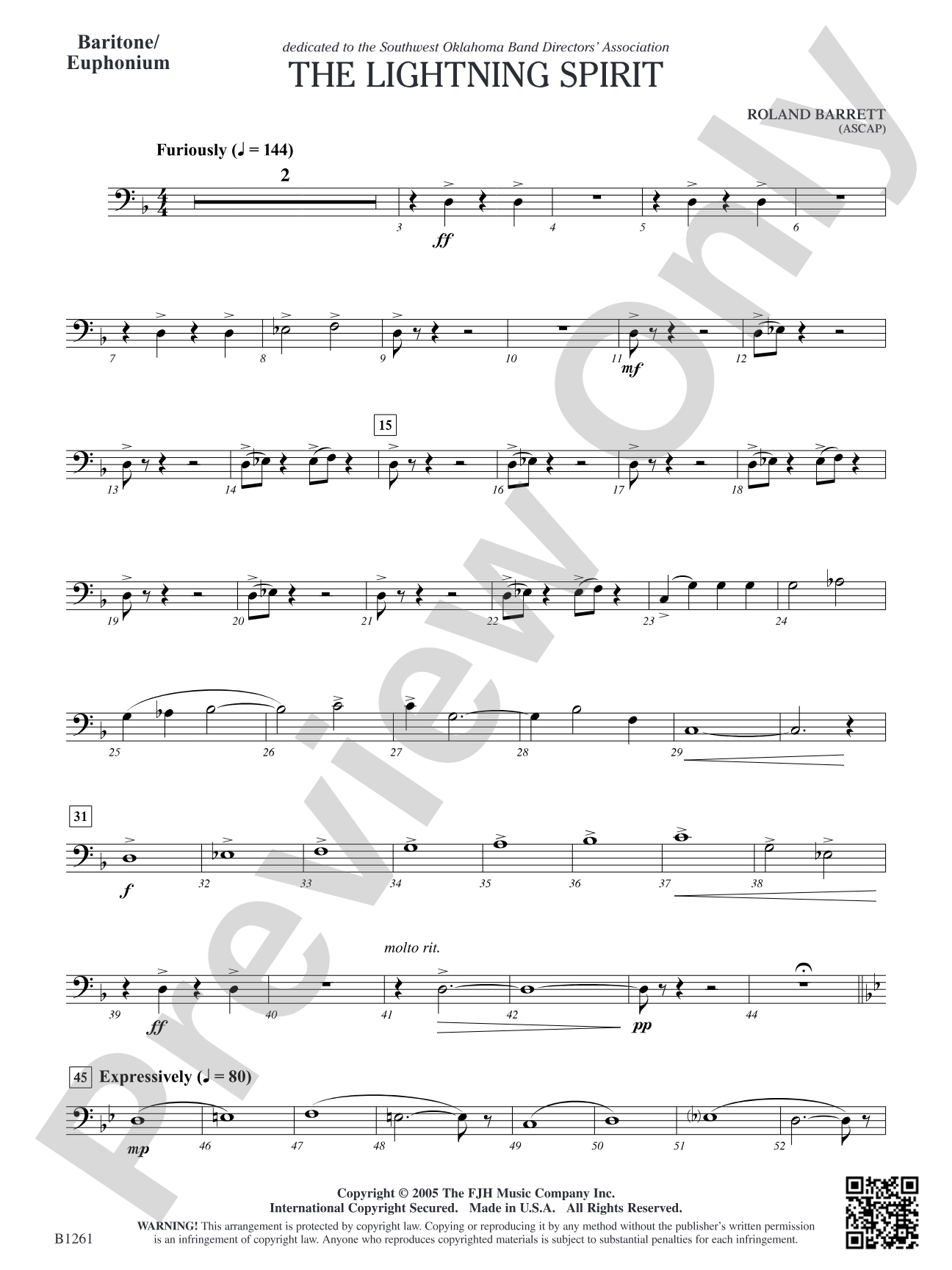 The Lightning Spirit: Baritone/Euphonium