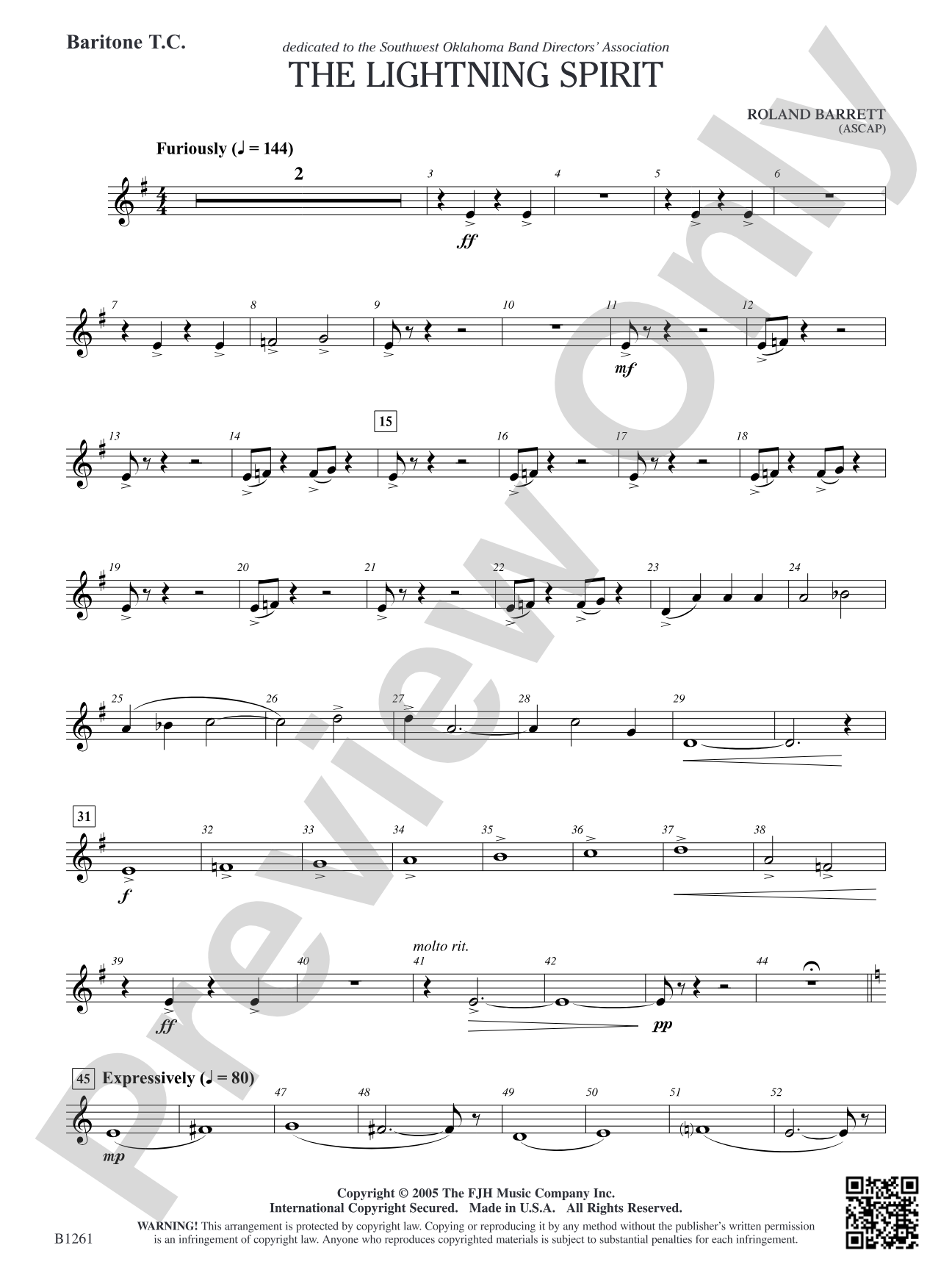 The Lightning Spirit: Baritone T.C.