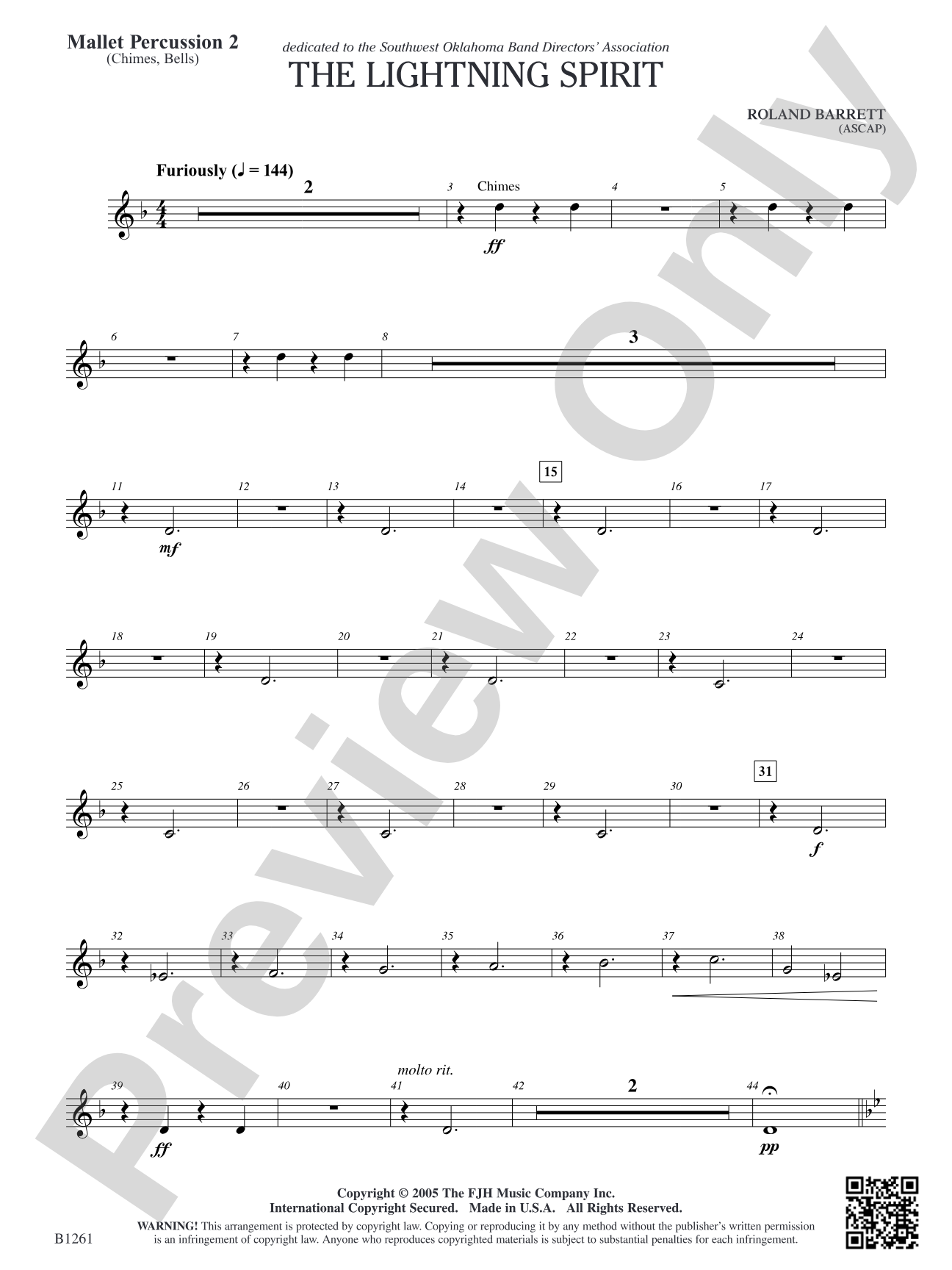The Lightning Spirit: Opt. Mallet Percussion 2