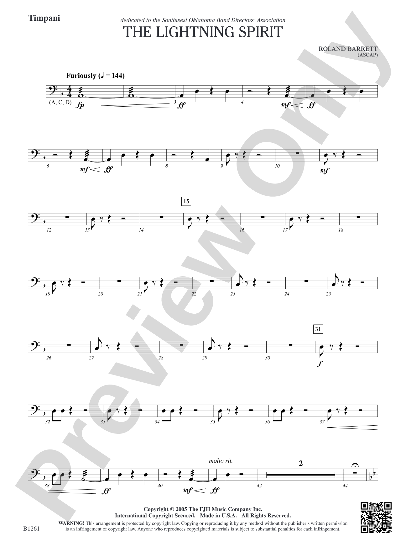 The Lightning Spirit: Timpani