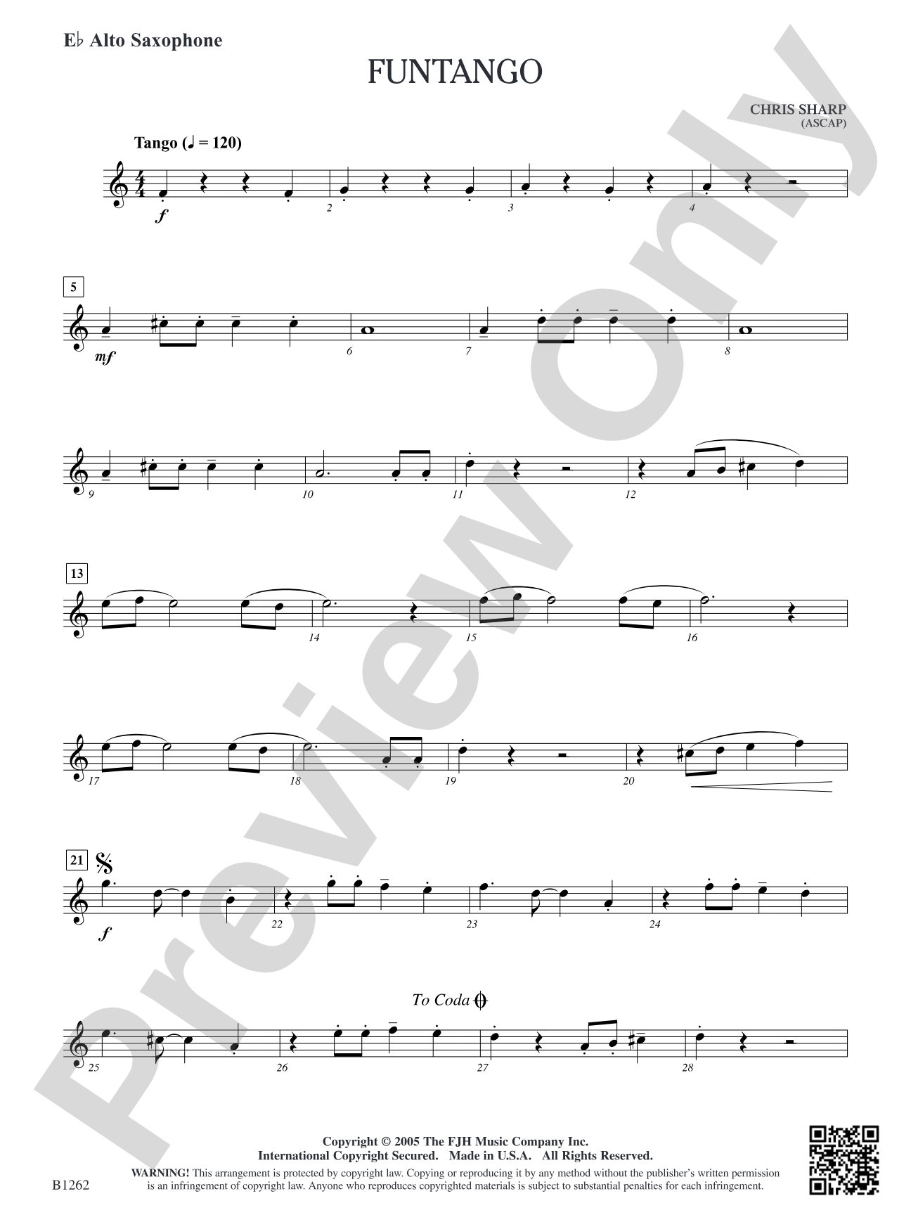 Funtango: E-flat Alto Saxophone