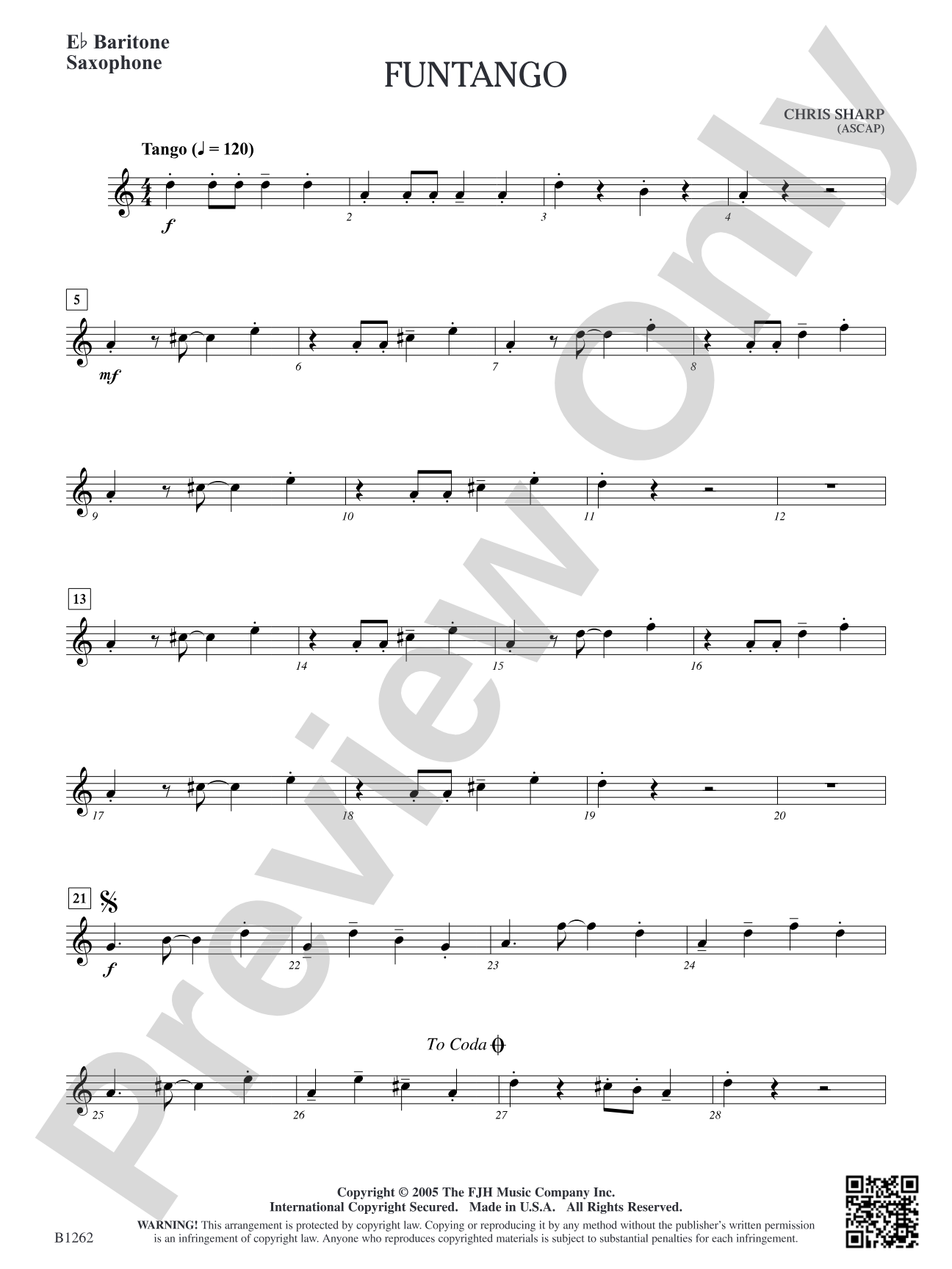 Funtango: E-flat Baritone Saxophone