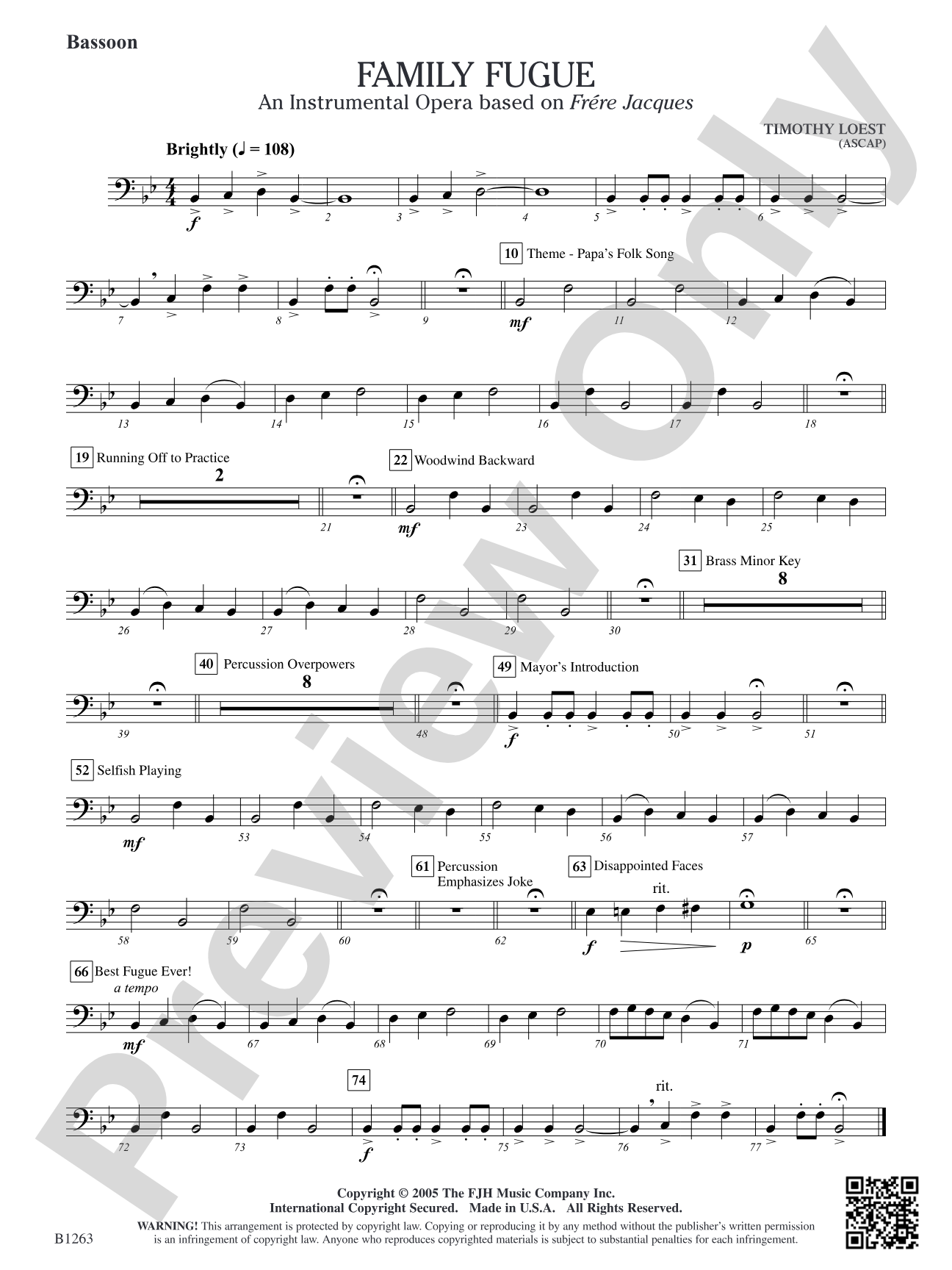 Family Fugue: Bassoon