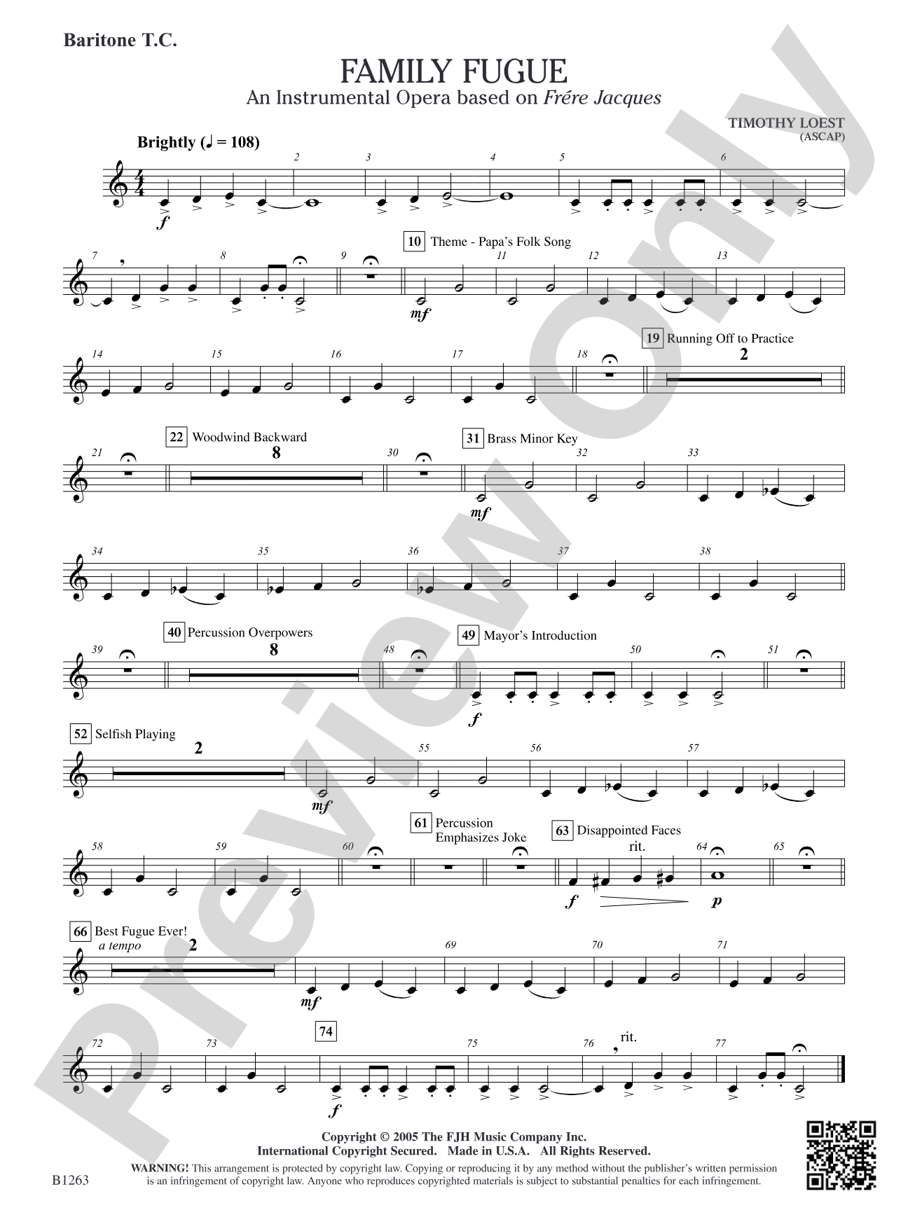 Family Fugue: Baritone T.C.