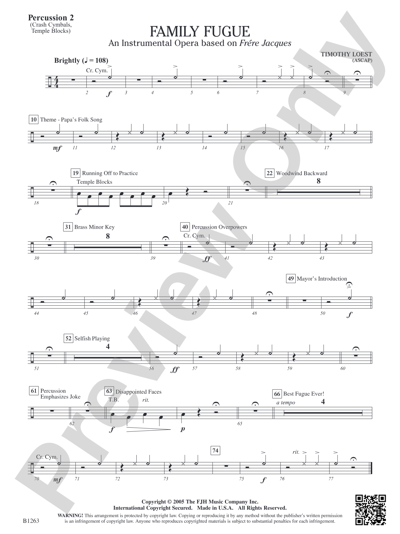 Family Fugue: Percussion 2