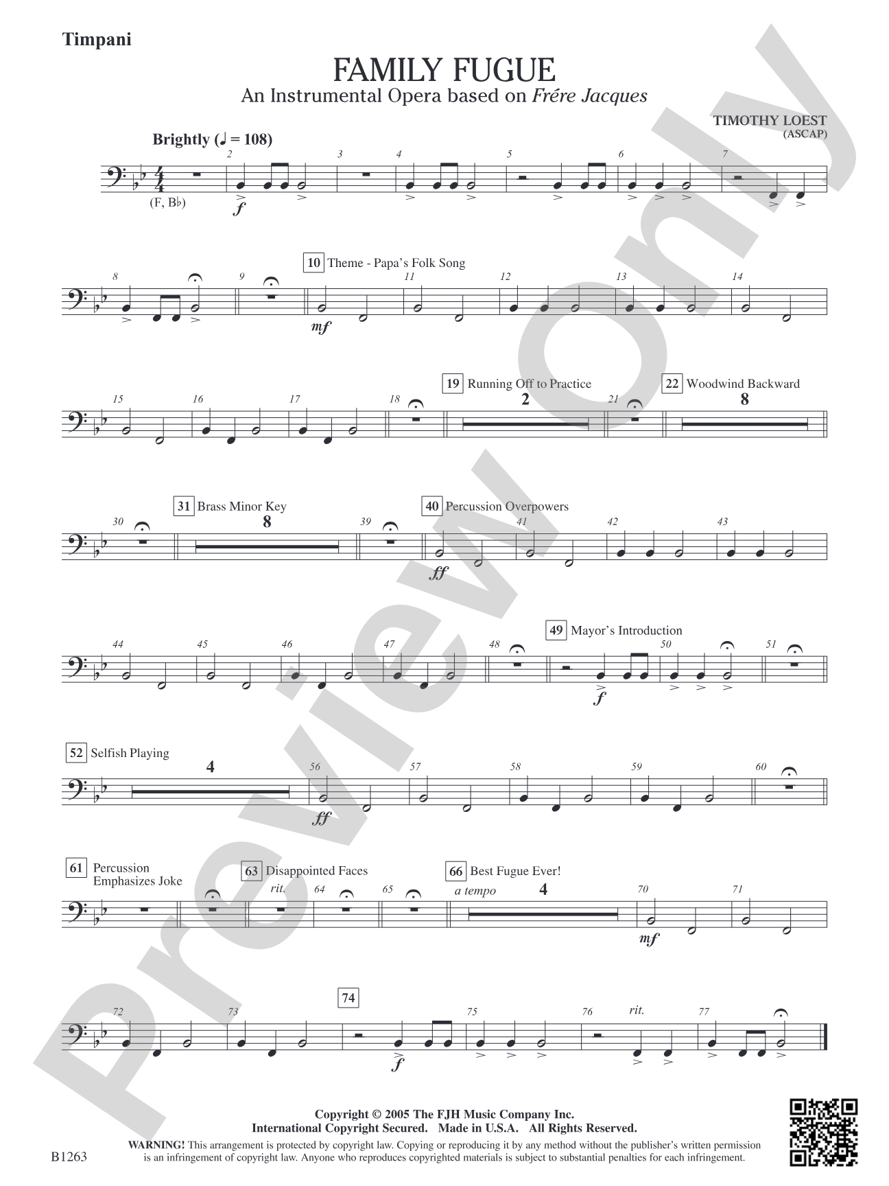 Family Fugue: Timpani