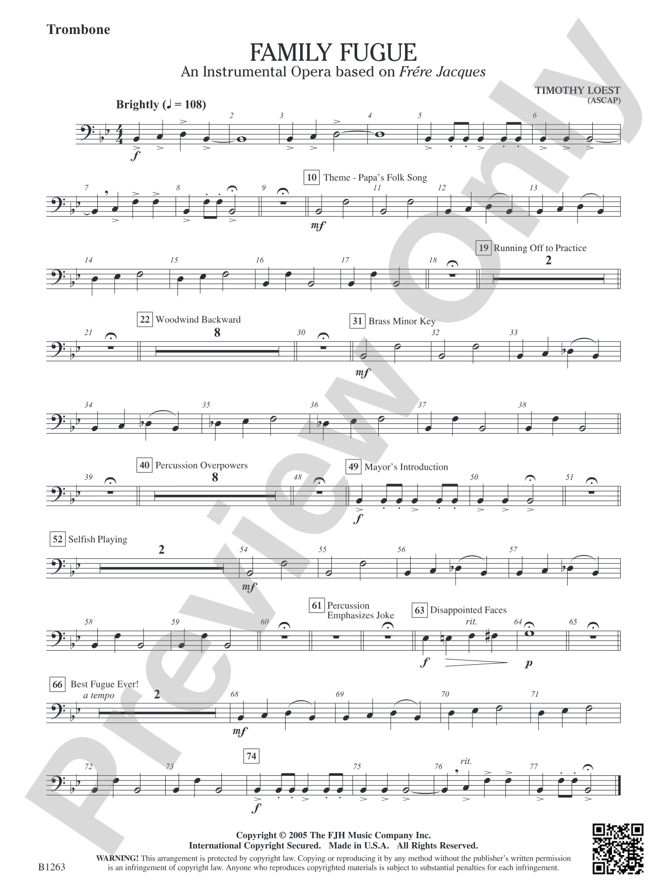 Family Fugue: Trombone