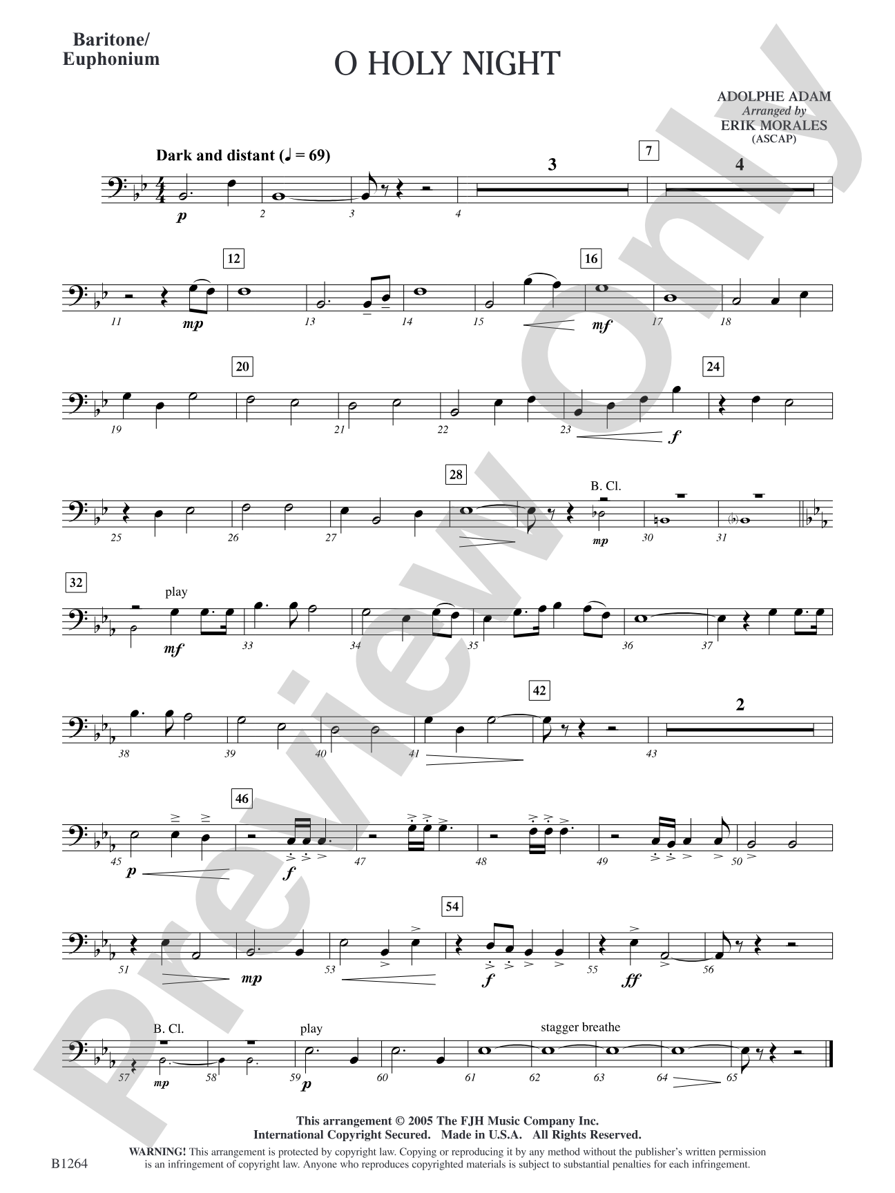 O Holy Night: Baritone/Euphonium