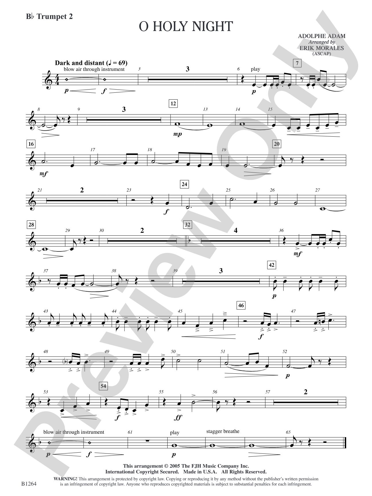 O Holy Night: B-flat Trumpet 2