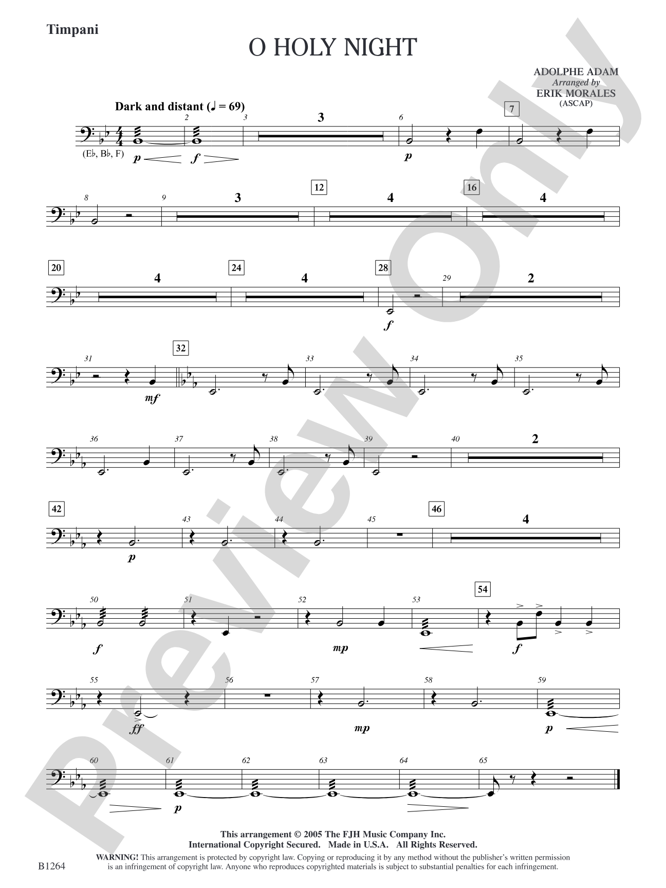 O Holy Night: Timpani