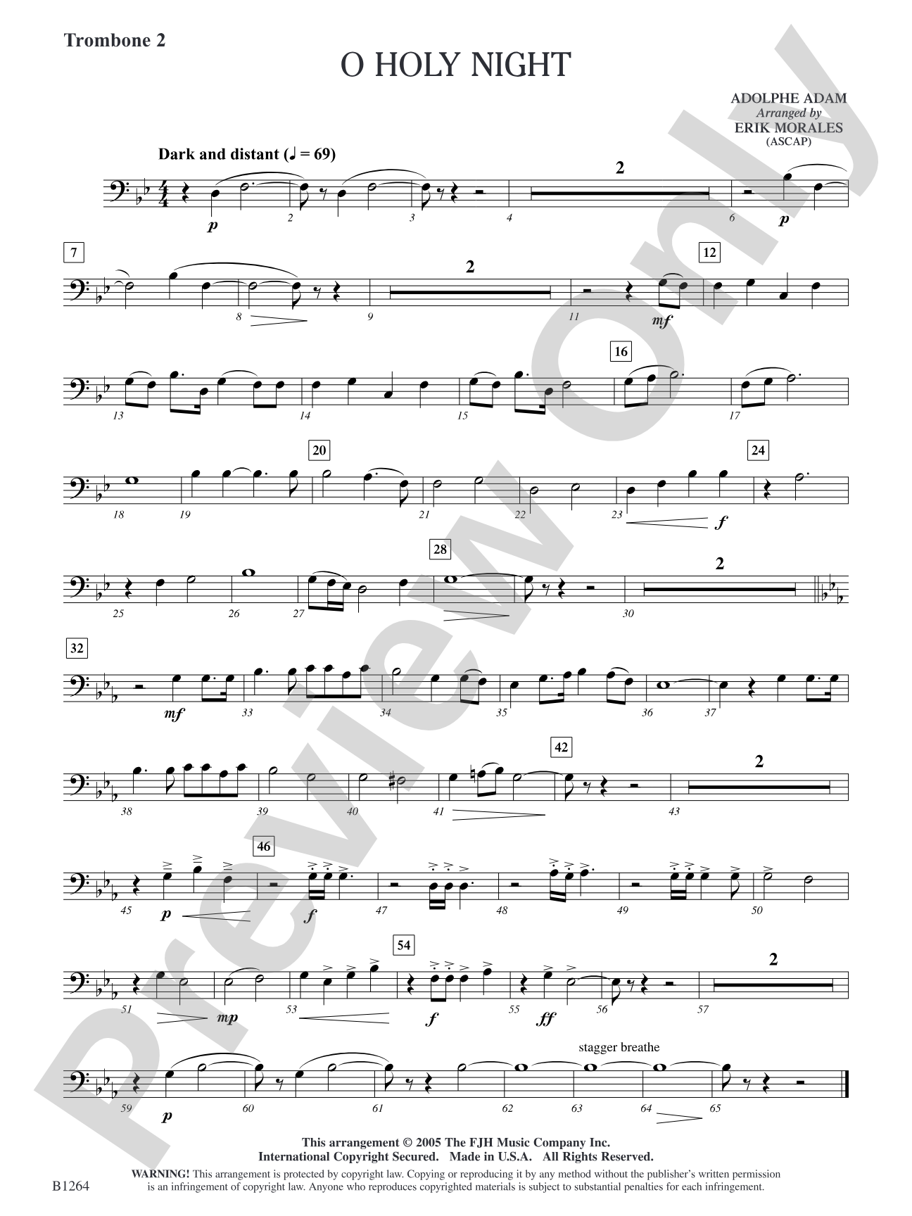 O Holy Night: Trombone 2