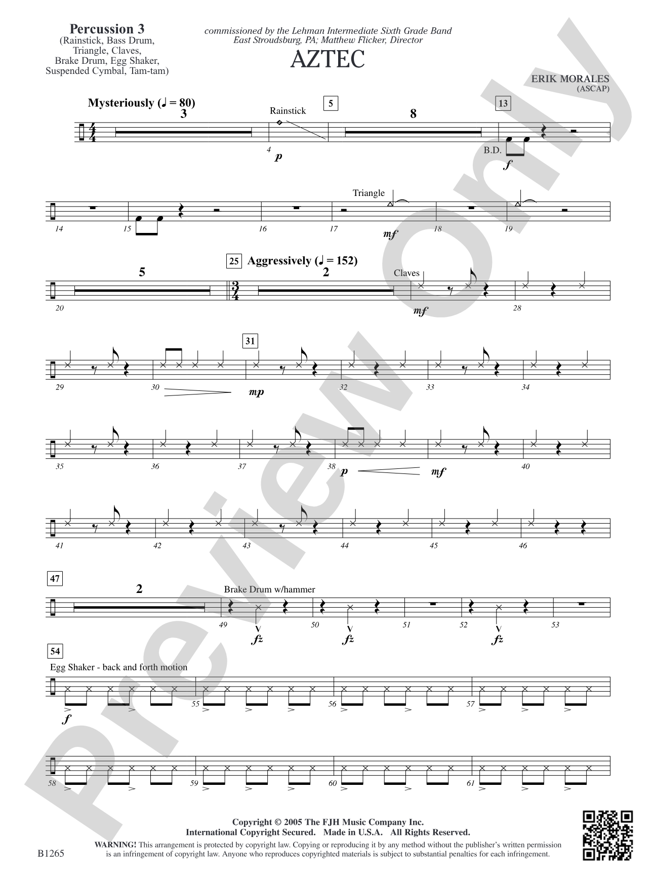 Aztec: Opt. Percussion 3