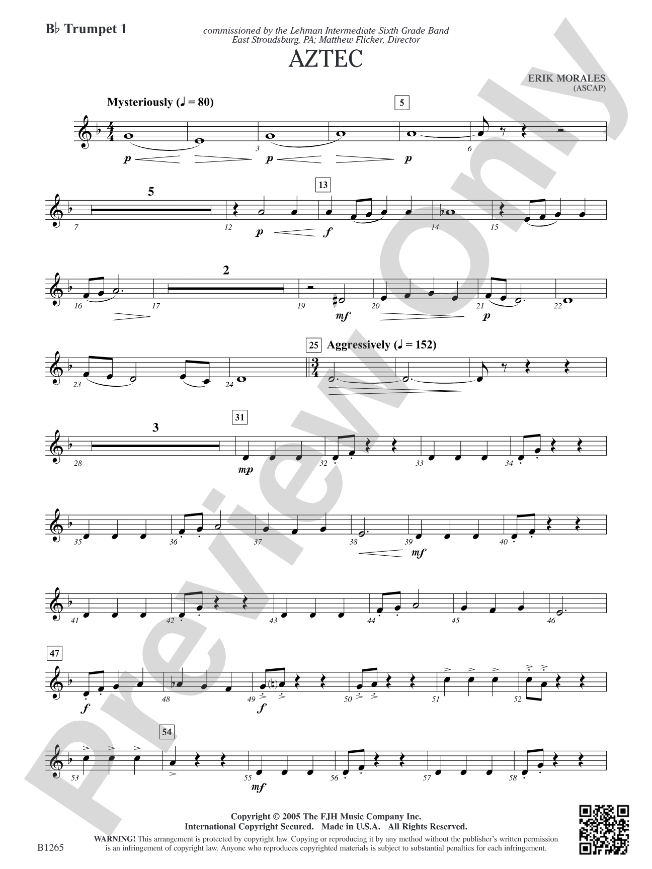 Aztec: B-flat Trumpet 1