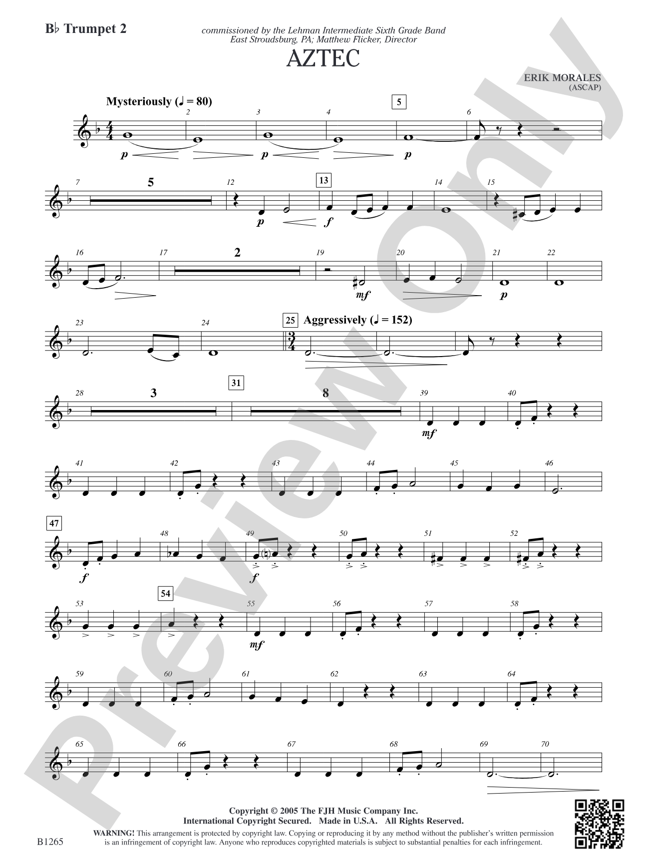 Aztec: B-flat Trumpet 2