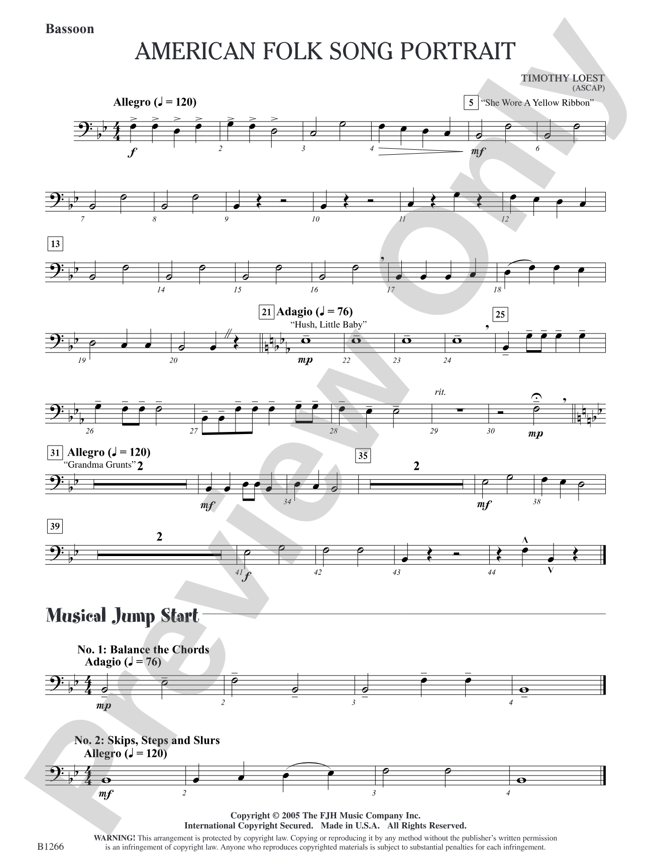 American Folk Song Portrait: Bassoon