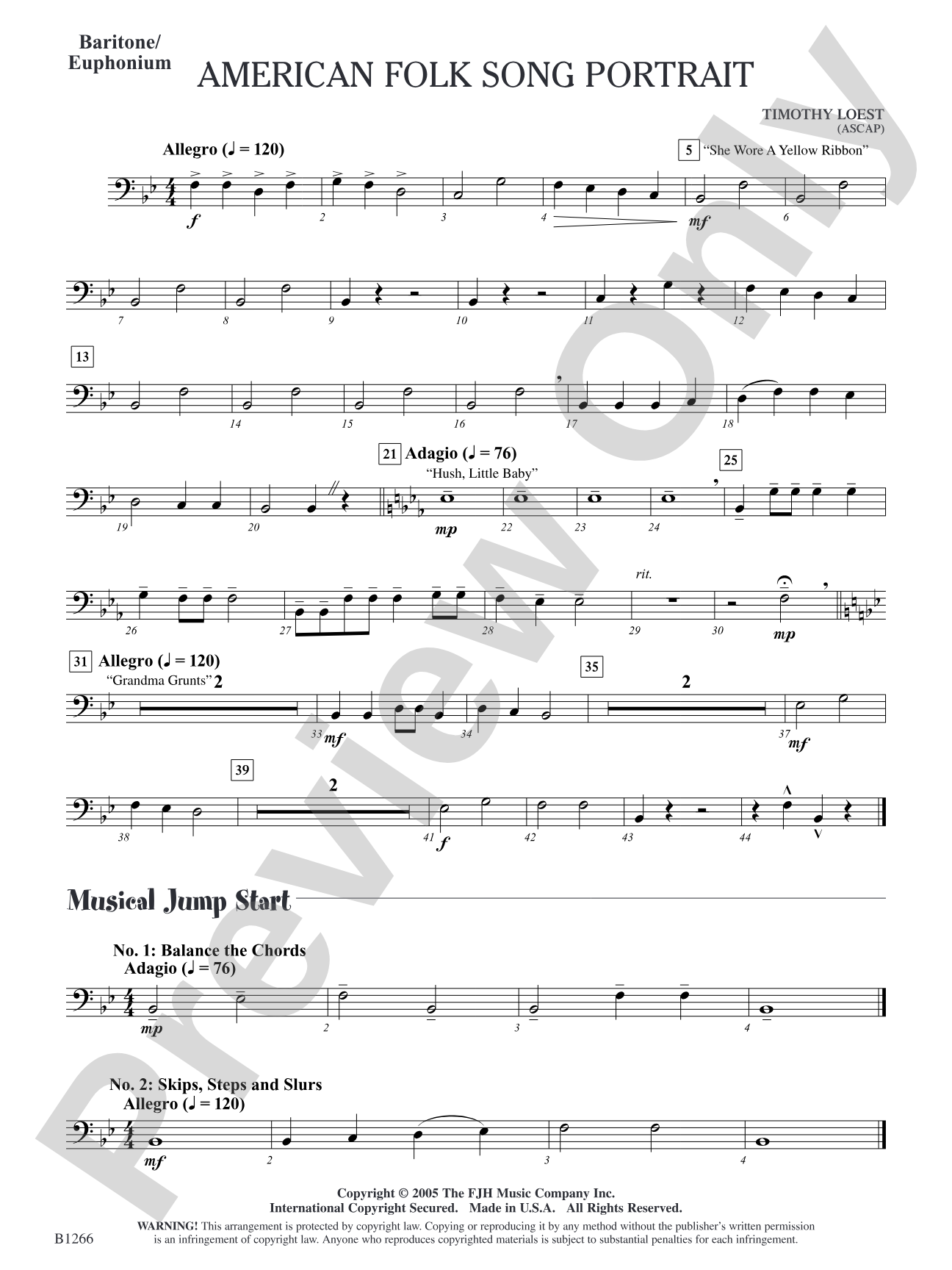 American Folk Song Portrait: Baritone/Euphonium