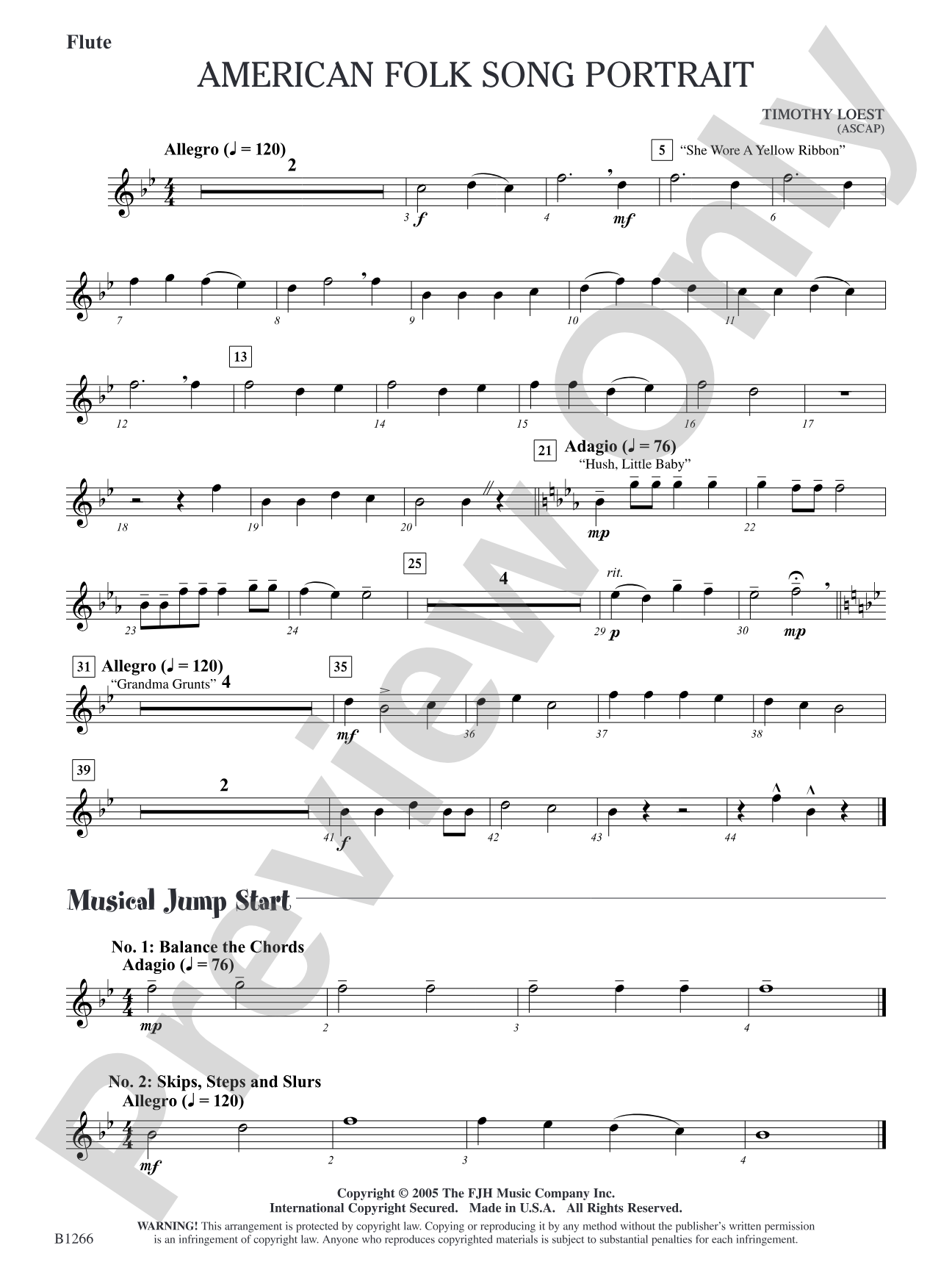 American Folk Song Portrait: Flute