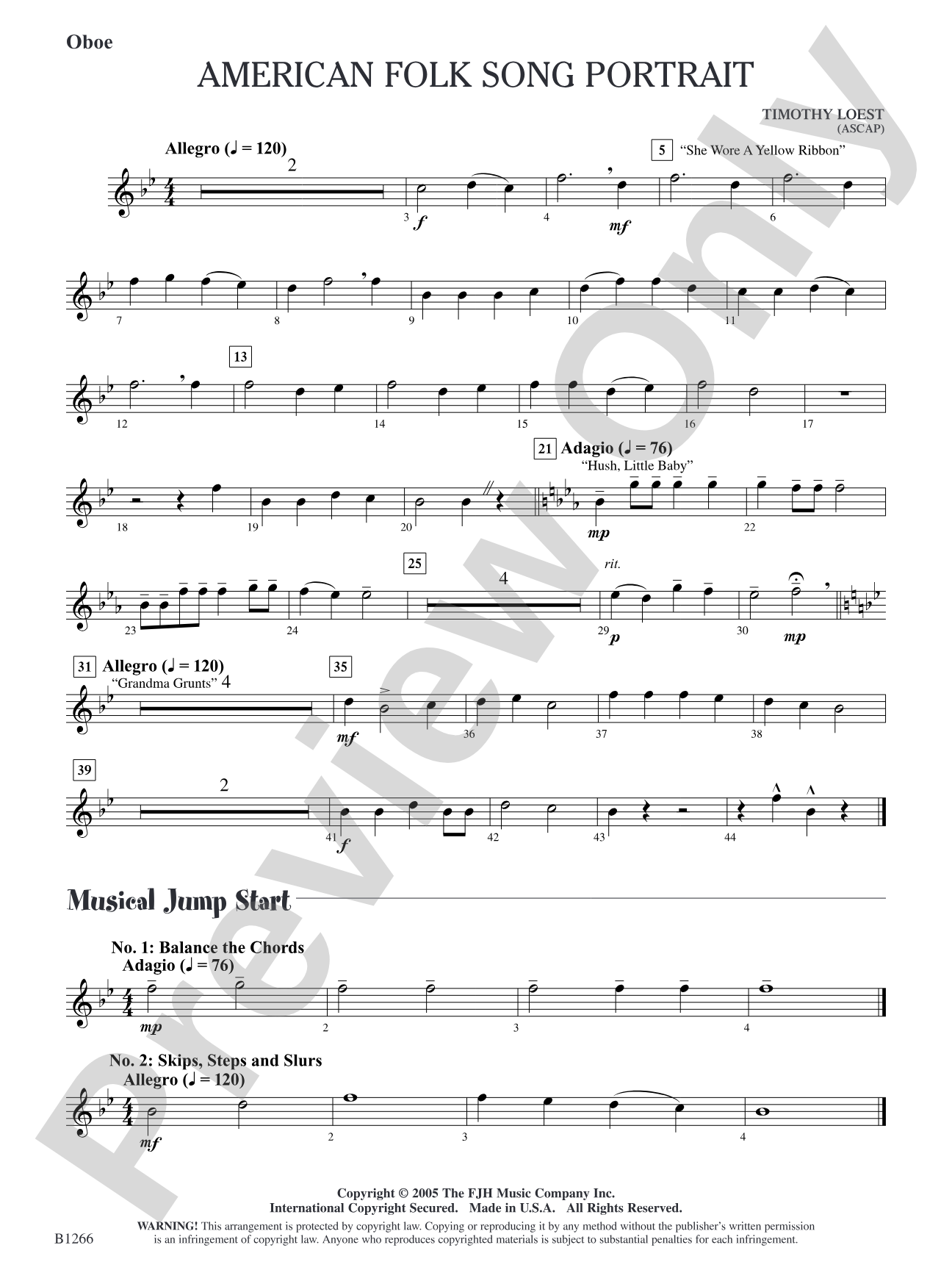 American Folk Song Portrait: Oboe