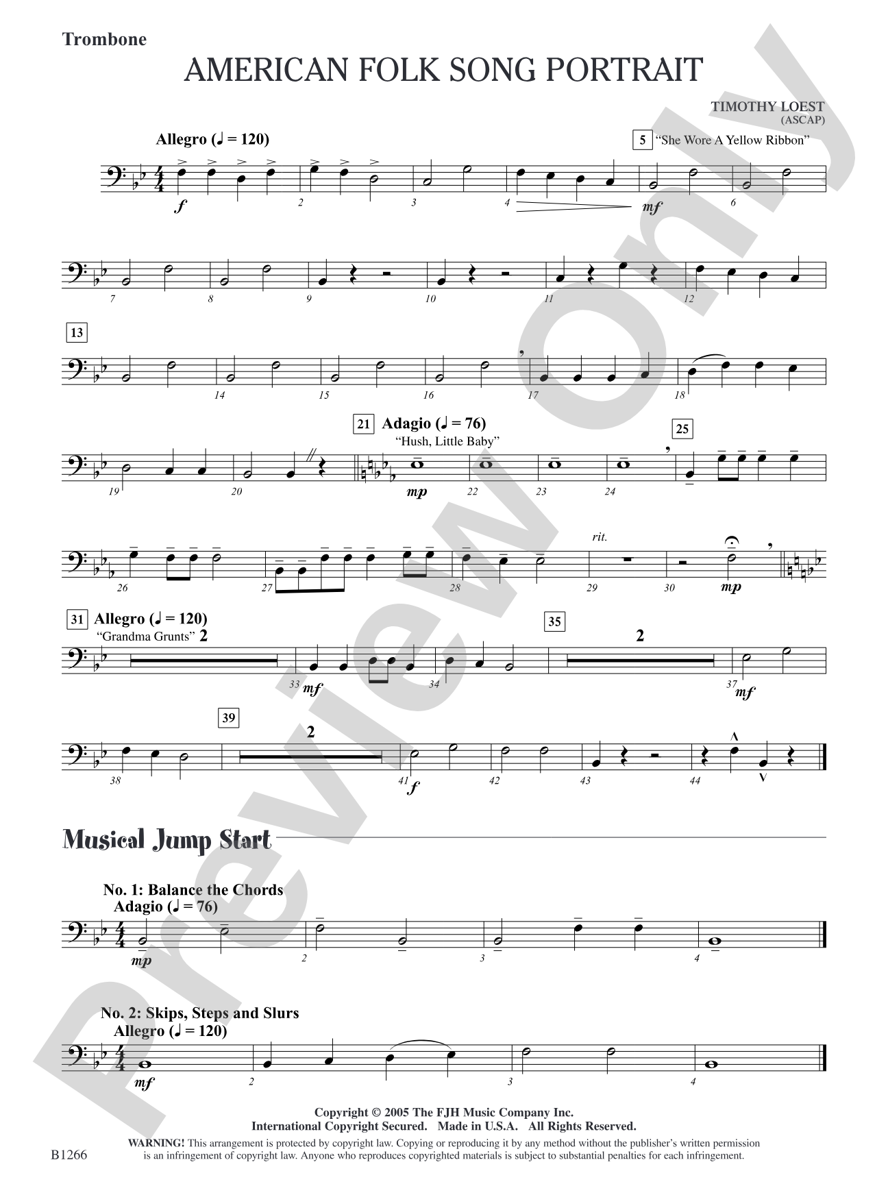 American Folk Song Portrait: Trombone