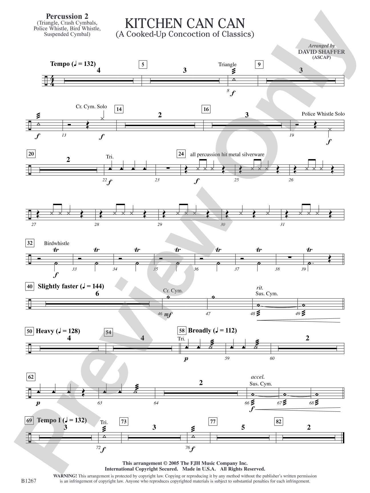 Kitchen Can Can (A Cooked-Up Concoction of Classics): Percussion 2